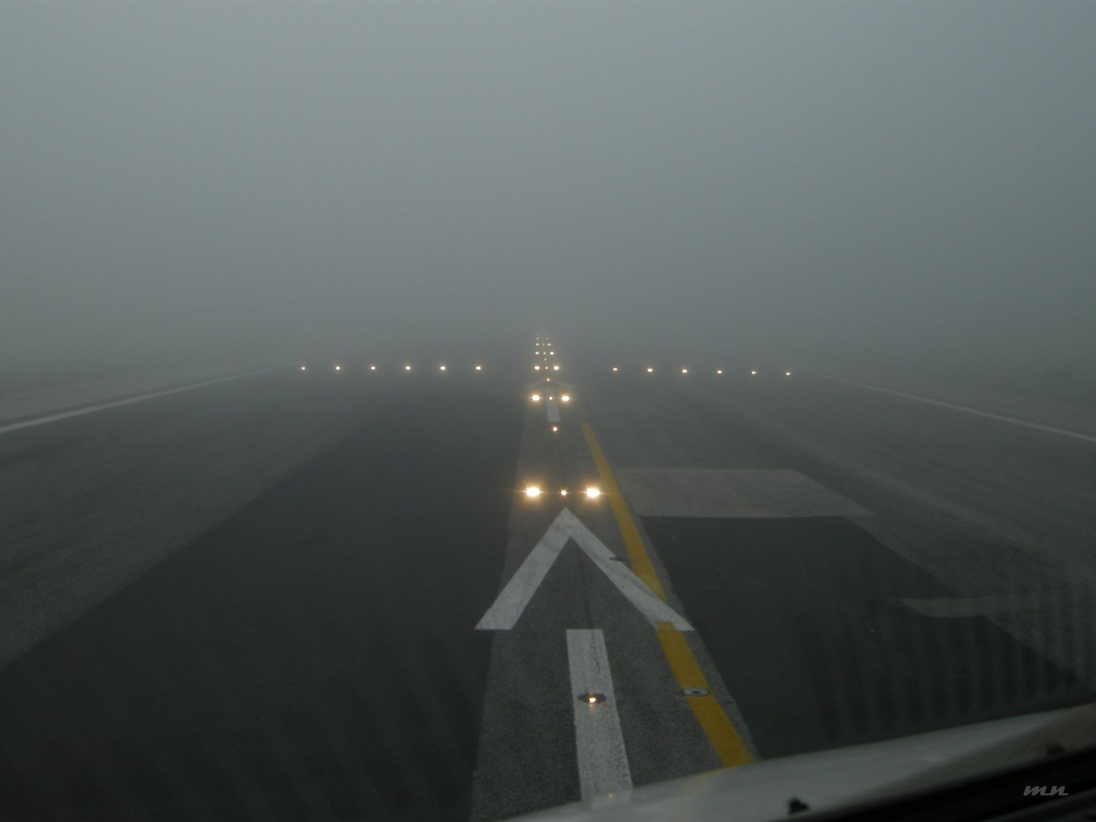 Runway Lights In Fog