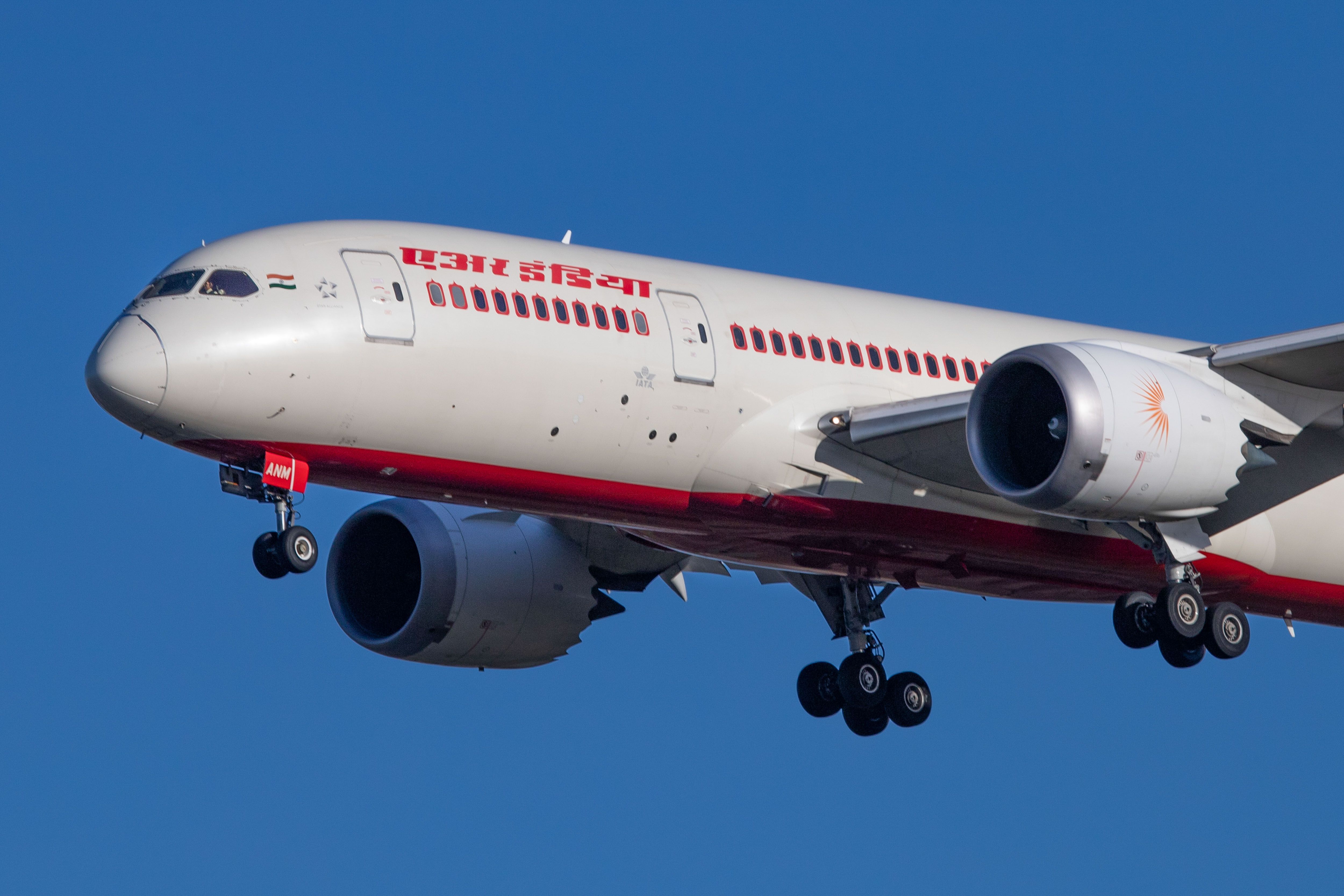 Air India Boeing 787 in the sky