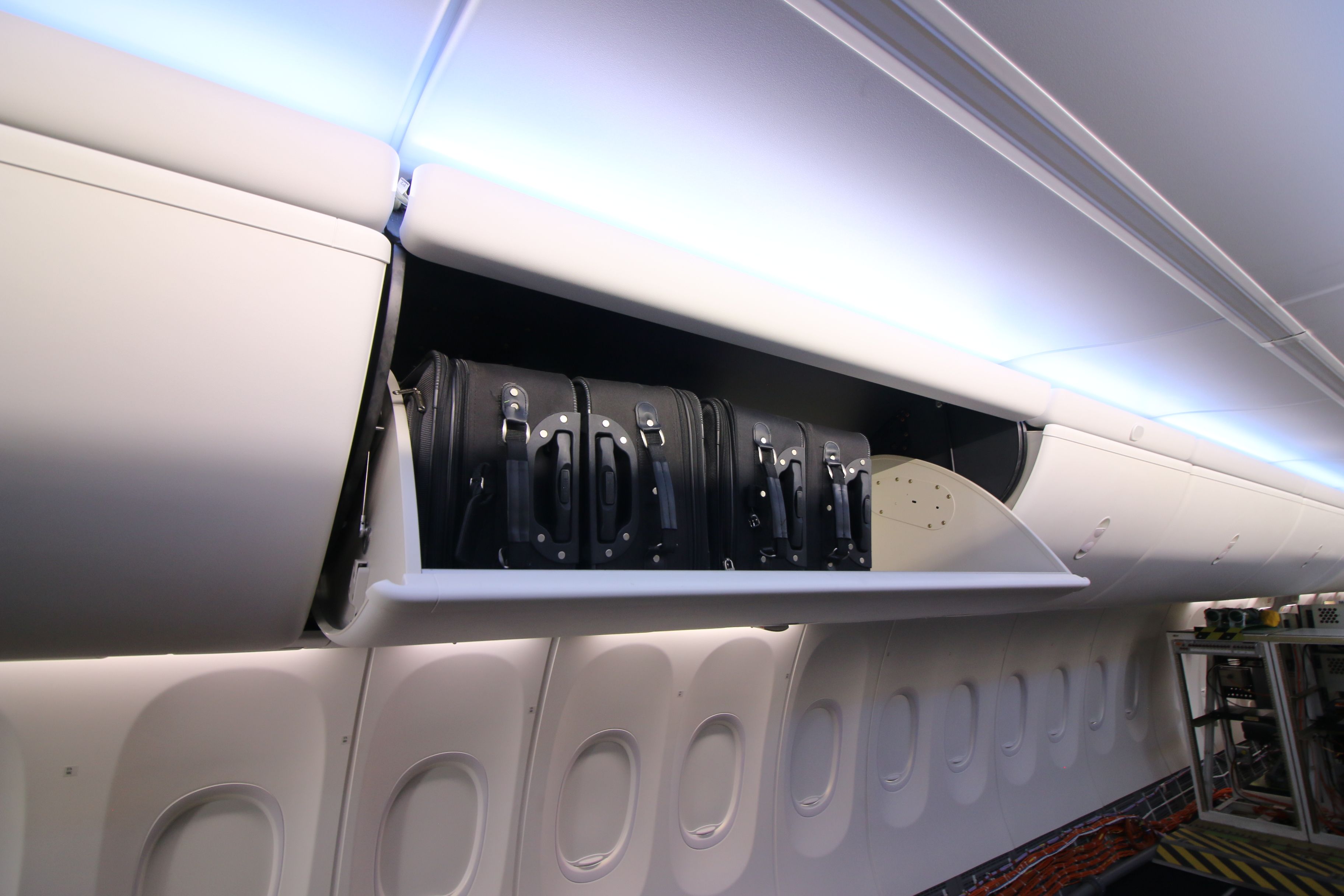 The 737 MAX 10 Space Bins. 