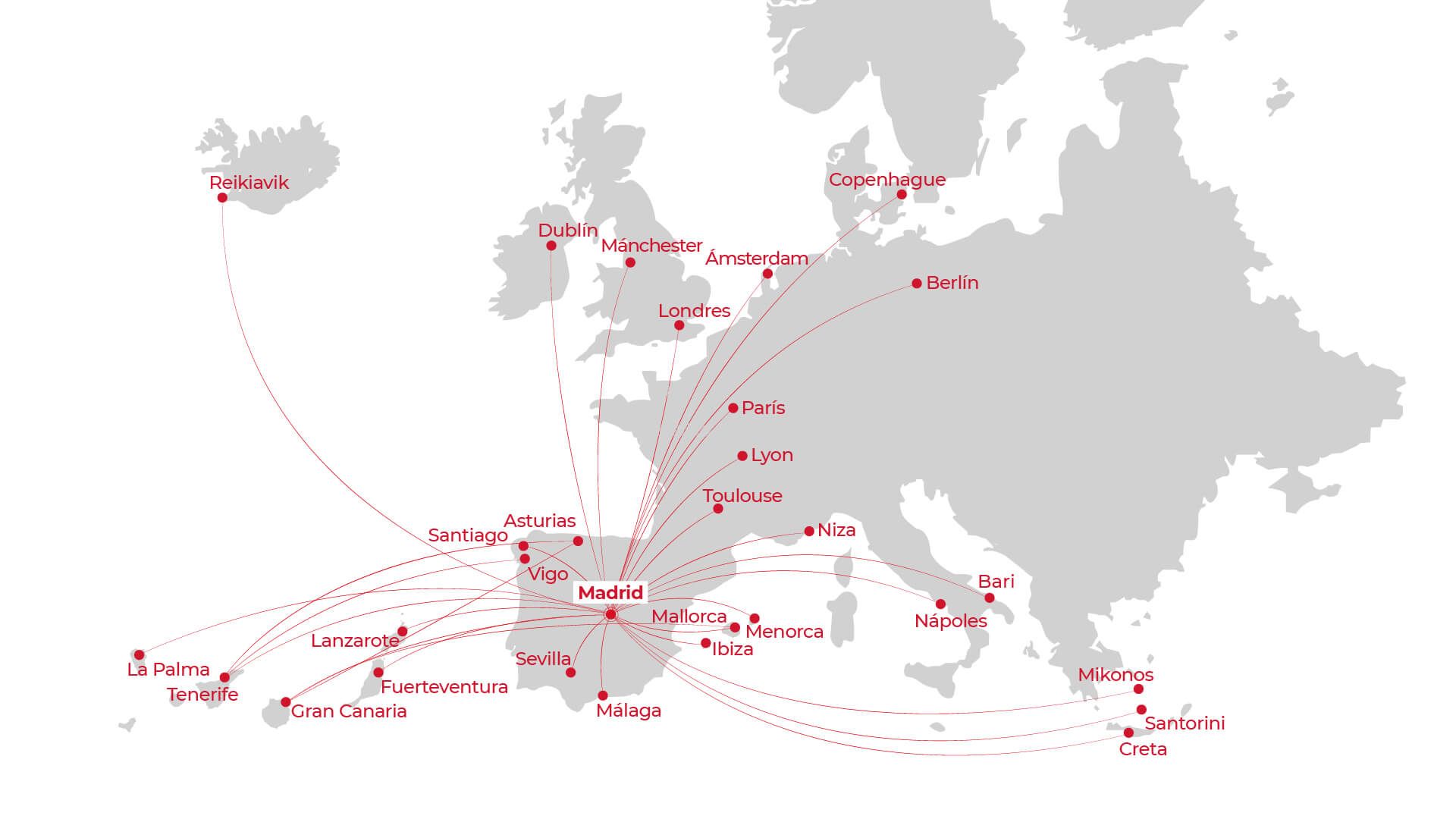Iberia Express' route map