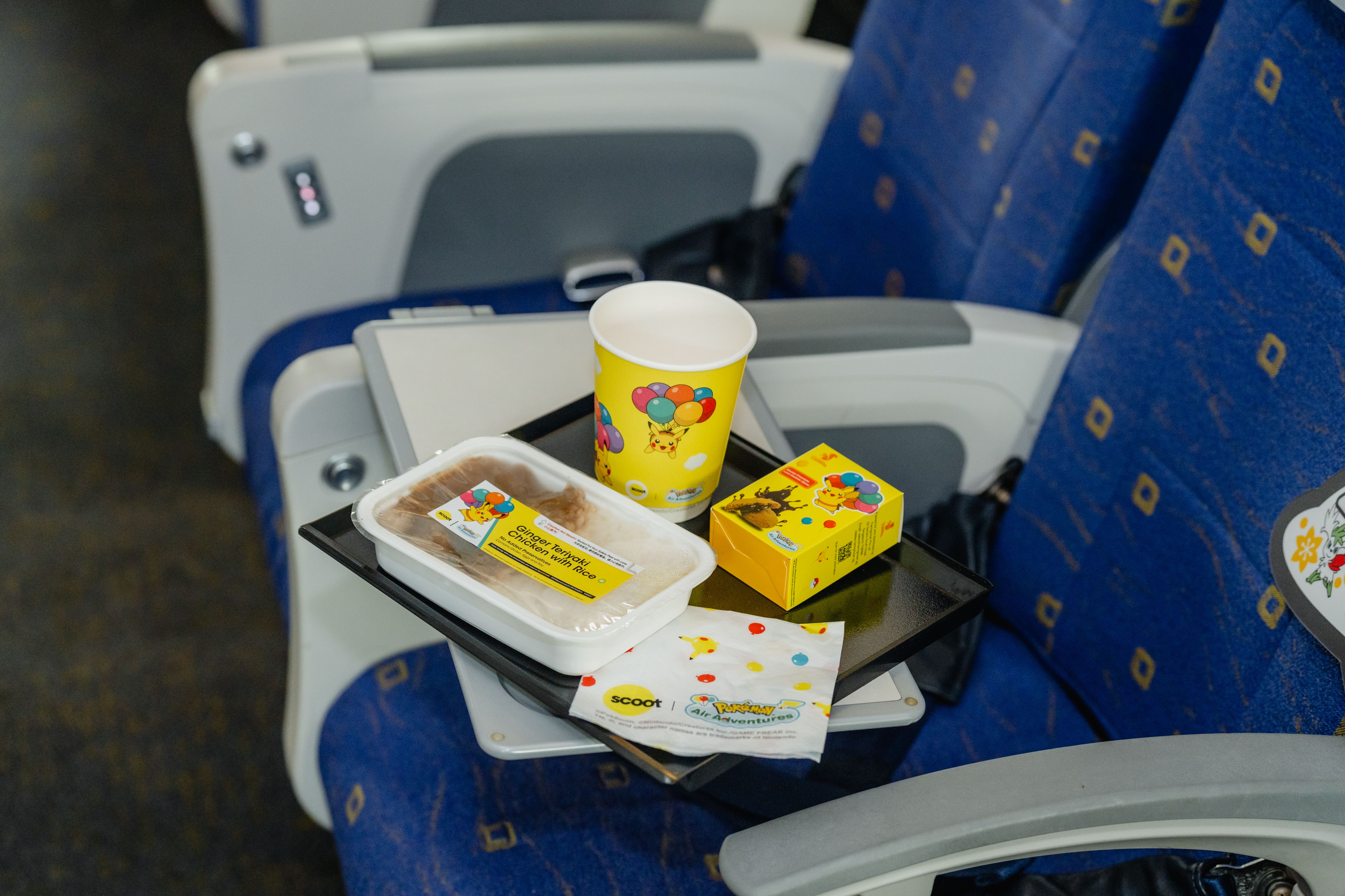 Passengers can look forward to Japanese inspired meals onboard the Pikachu Jet TR