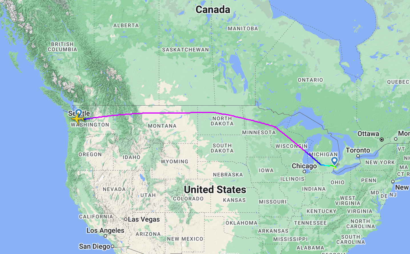 737 MAX Flight Path Map