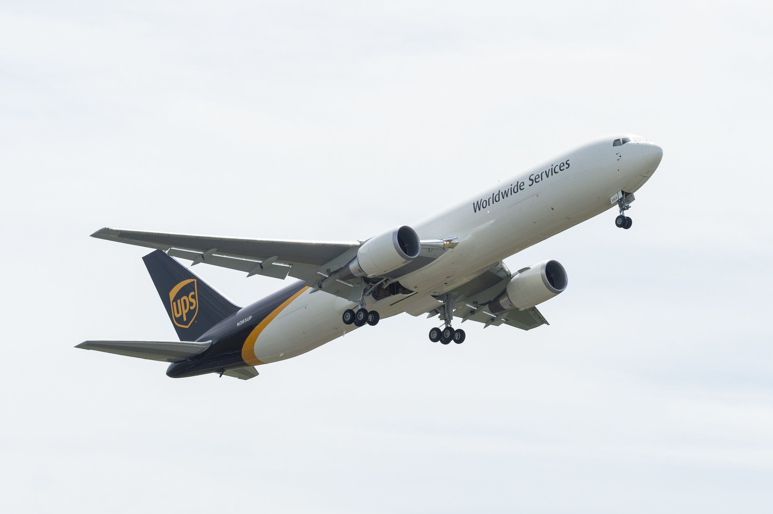 A UPS Boeing 767 taking off