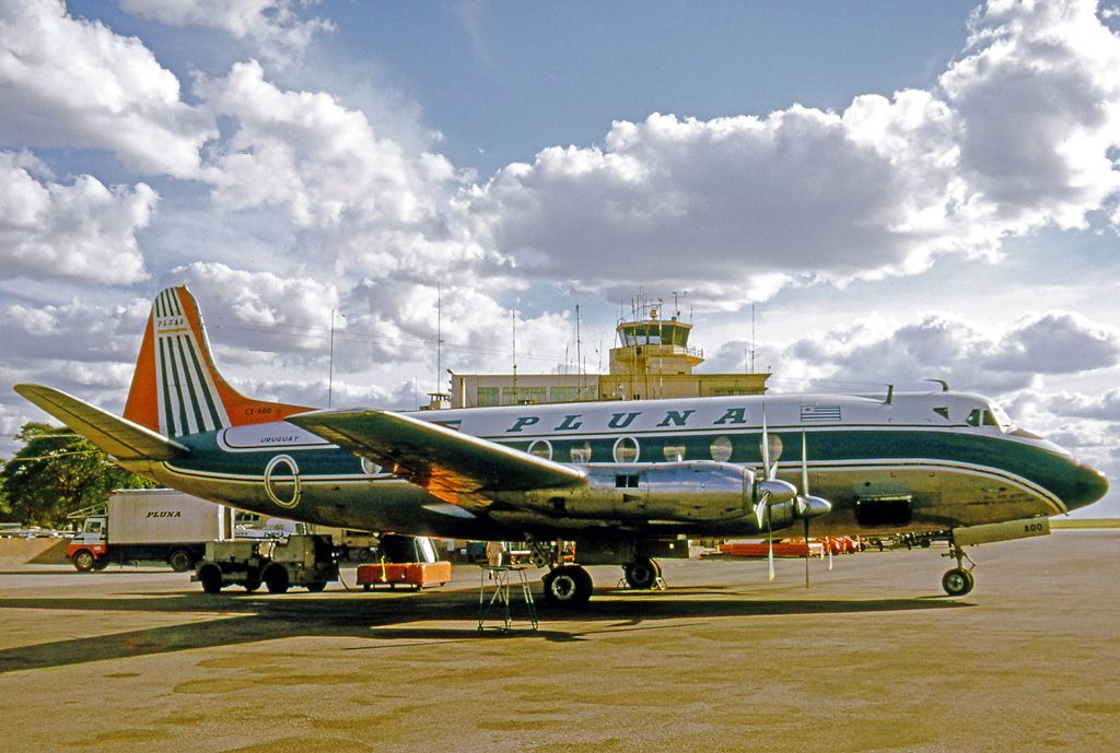 Vickers Viscount aicraft on ground