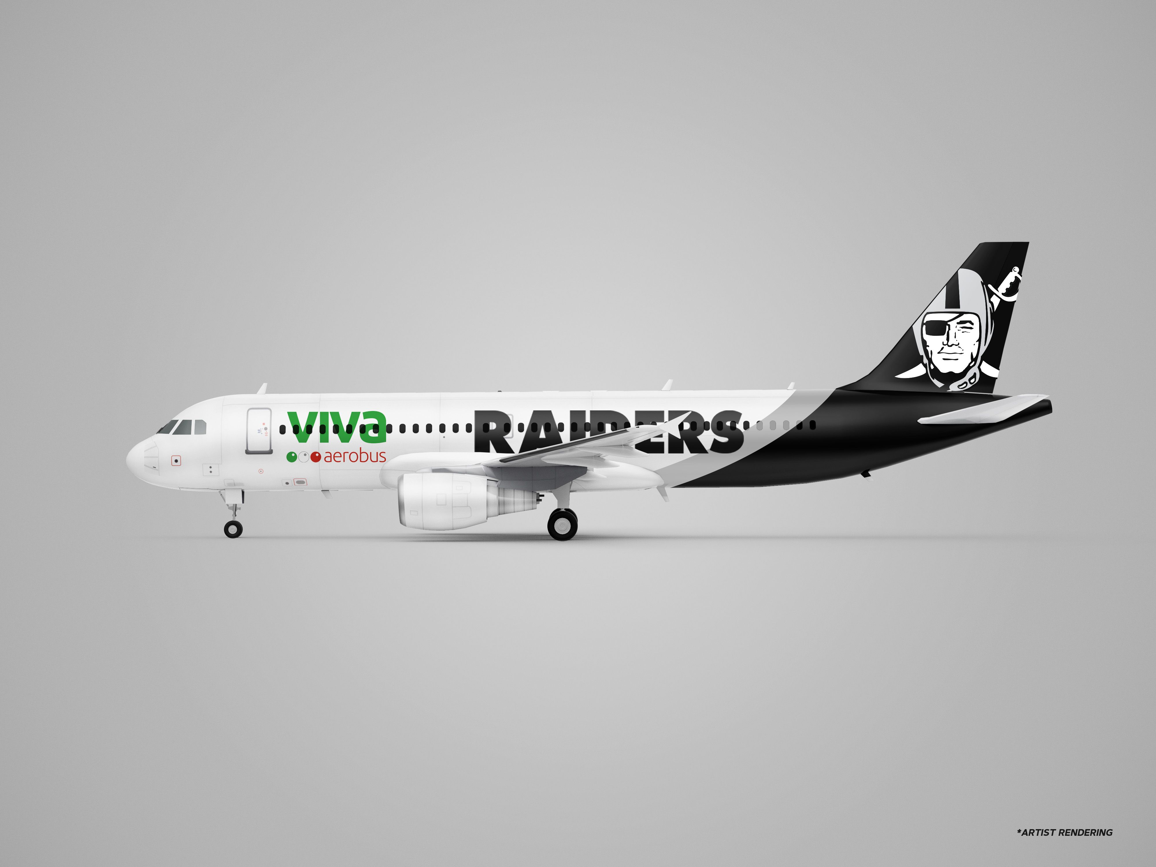 VivaAerobus special livery for Raiders sponsorship