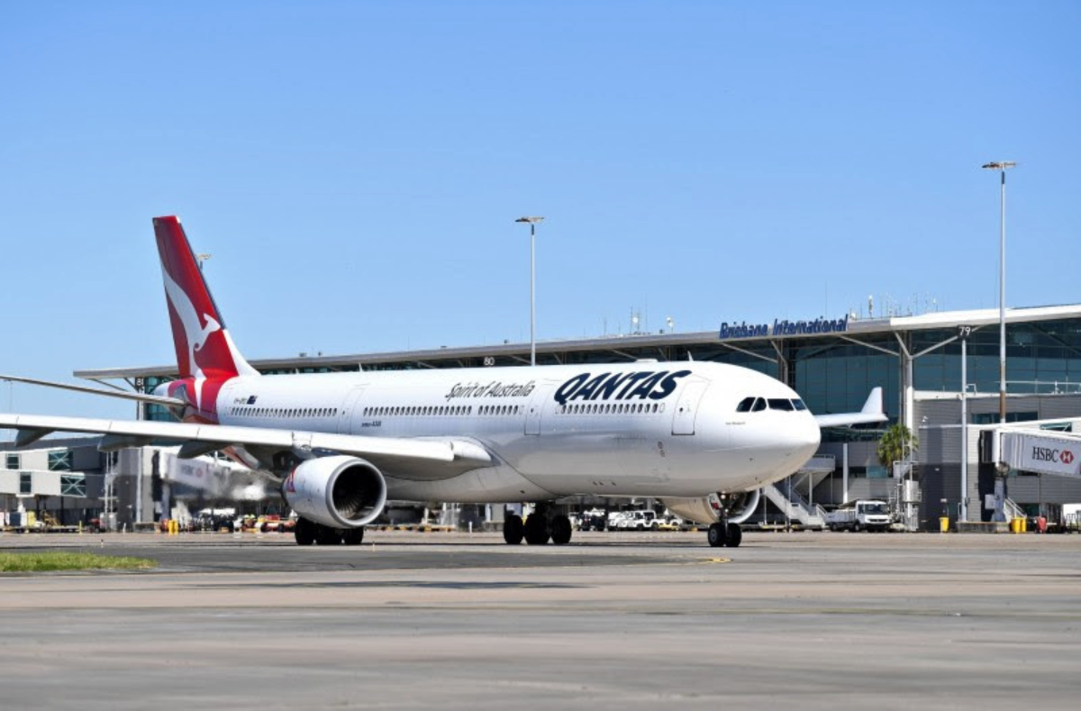 Qantas Airbus A330-200 at Brisbane Airport