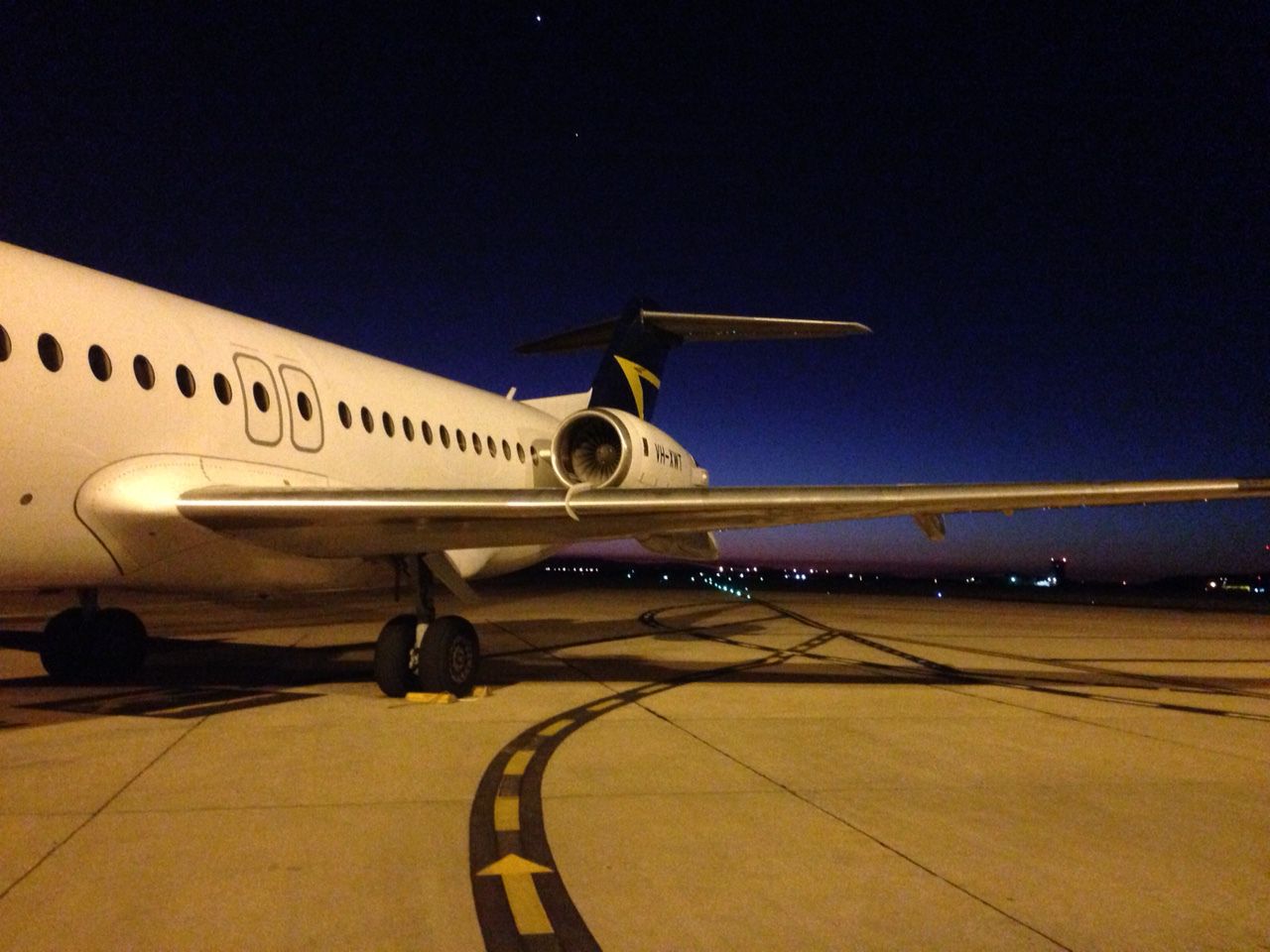 alliance airlines aircraft on the ground
