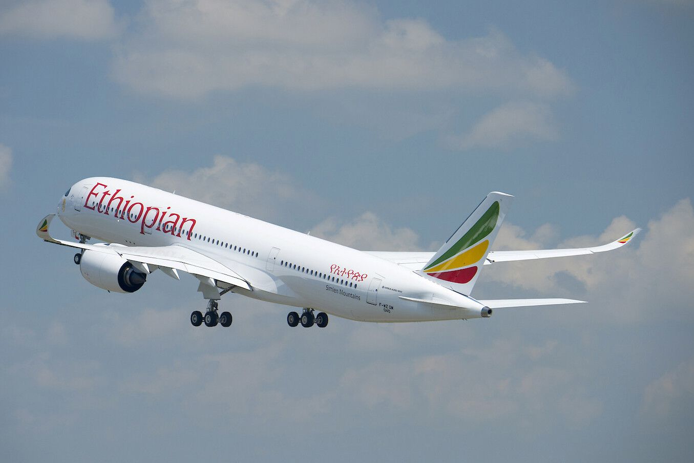 Ethiopian A350-900 take-off