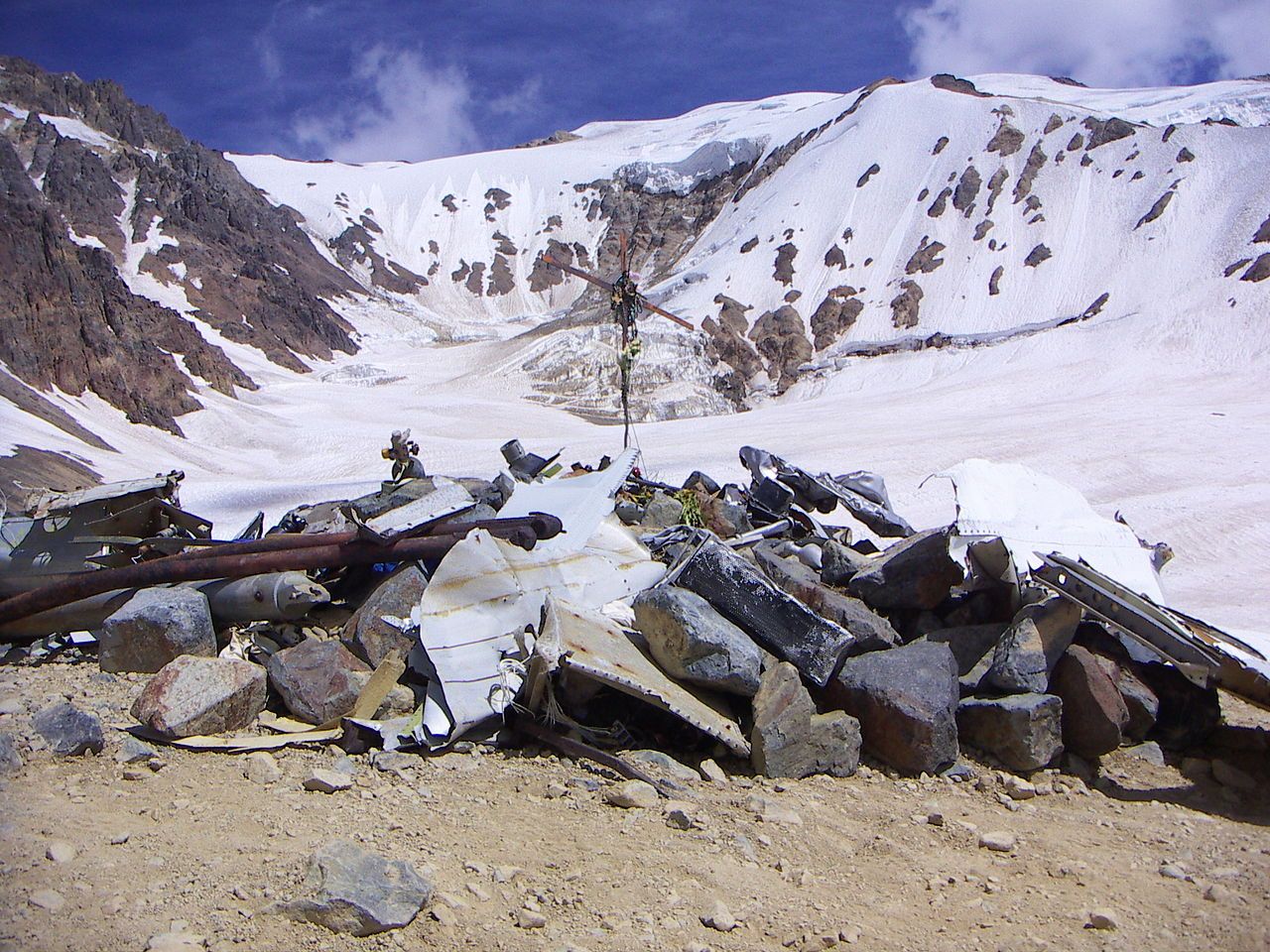 Andes crash site memorial 