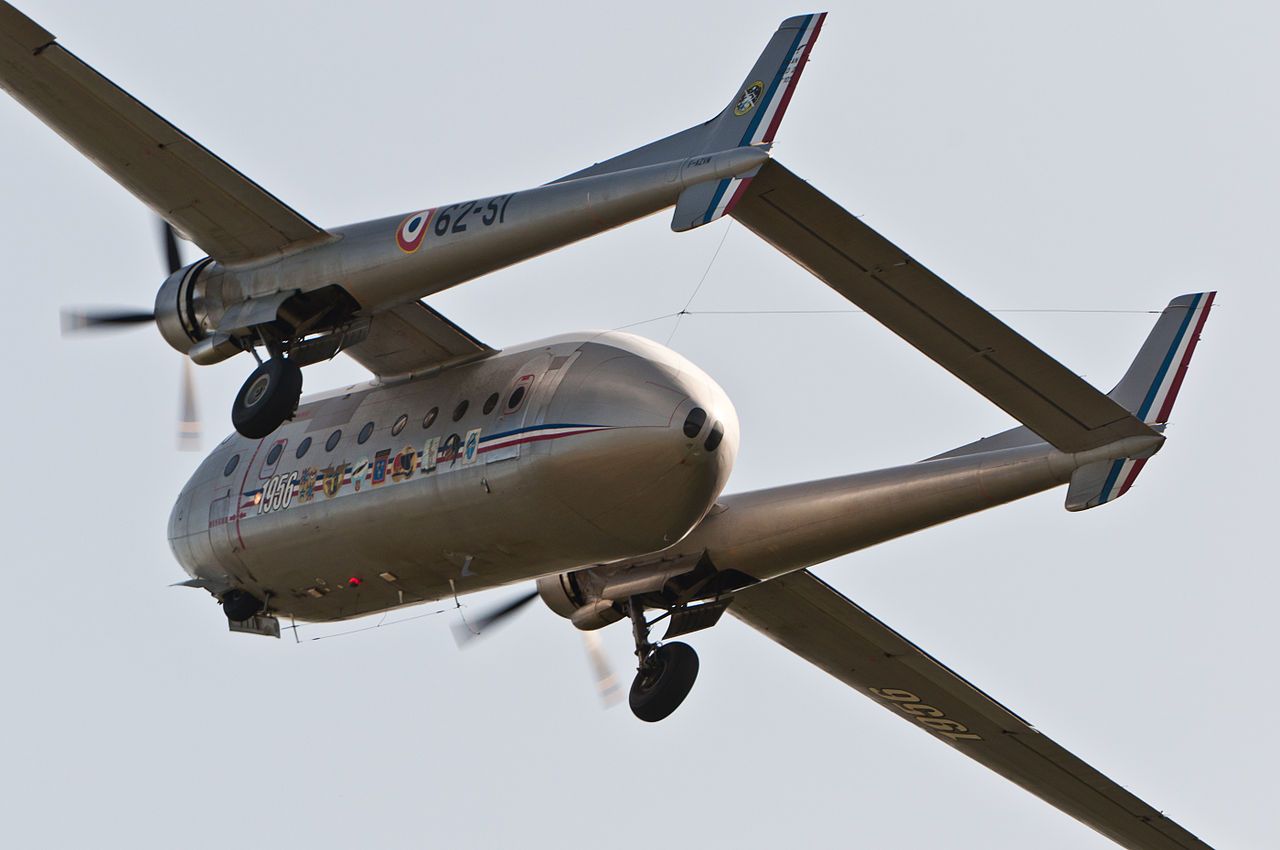 A Nord Noratlas airplane designed to carry passengers