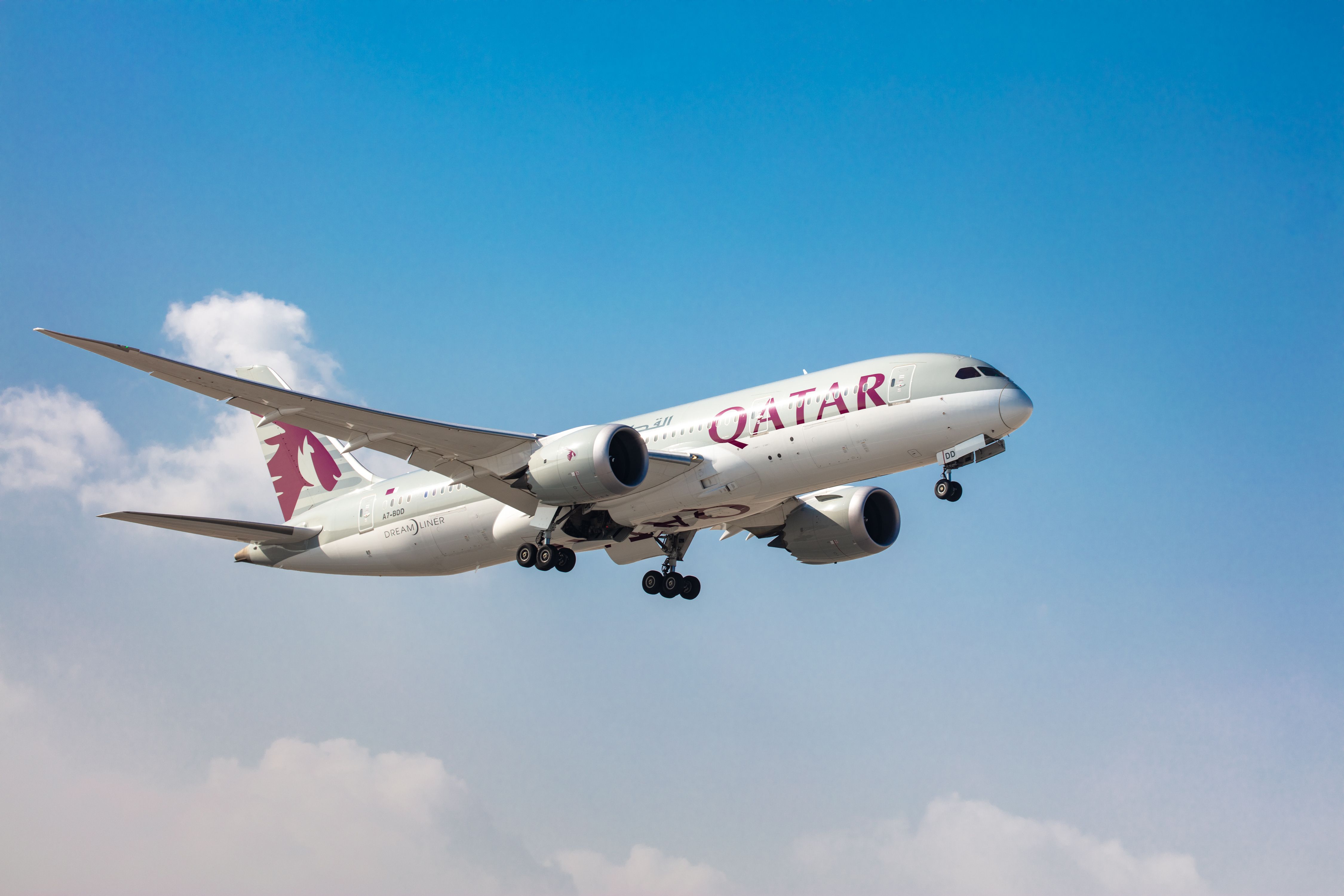 Qatar Airways  Boeing 787 Dreamliner on Approach to land