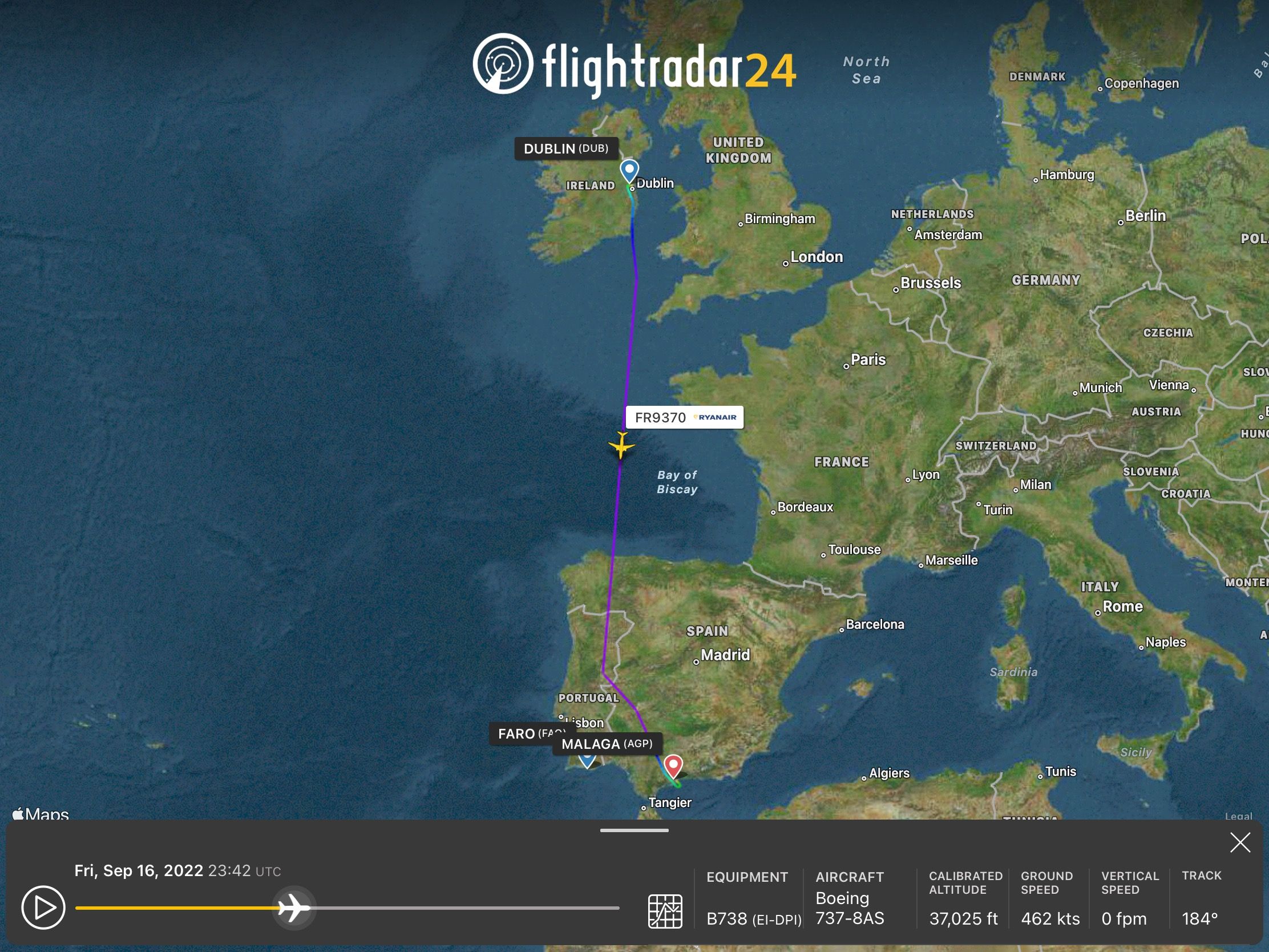 FlightRadar Ryanair