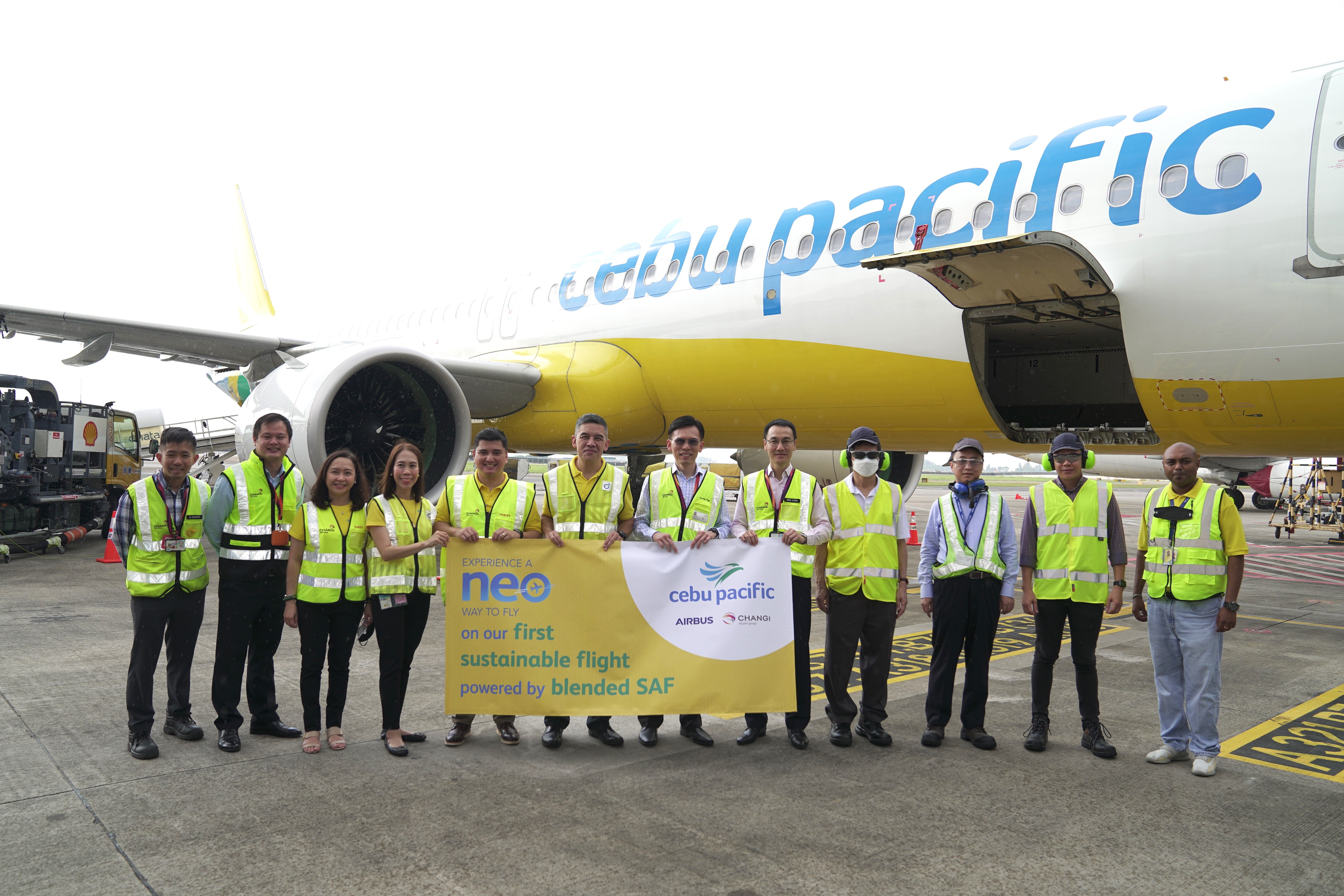 Cebu Pacific team on tarmac