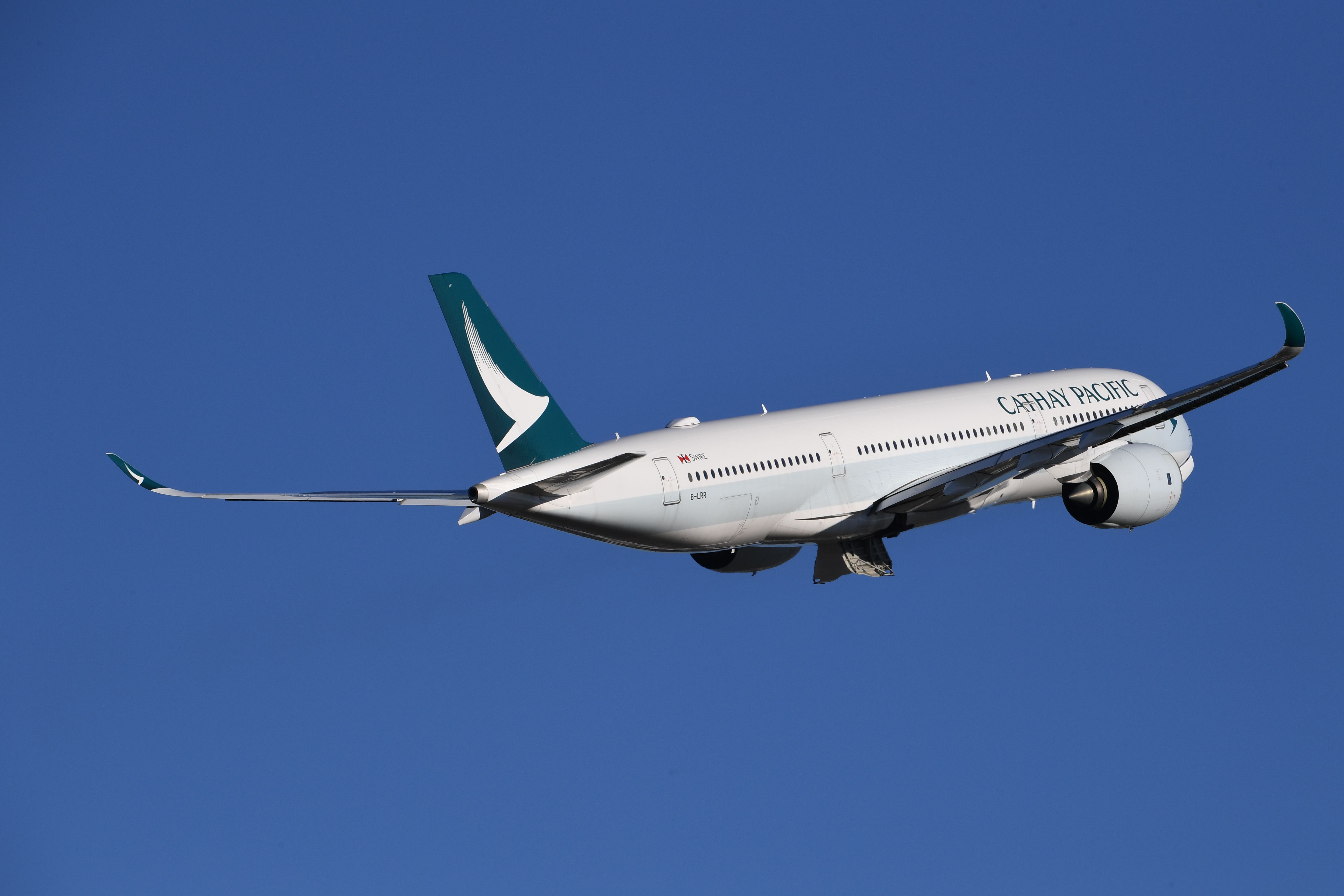 A Cathay Pacific aircraft at Sydney's Kingsford Smith International airport