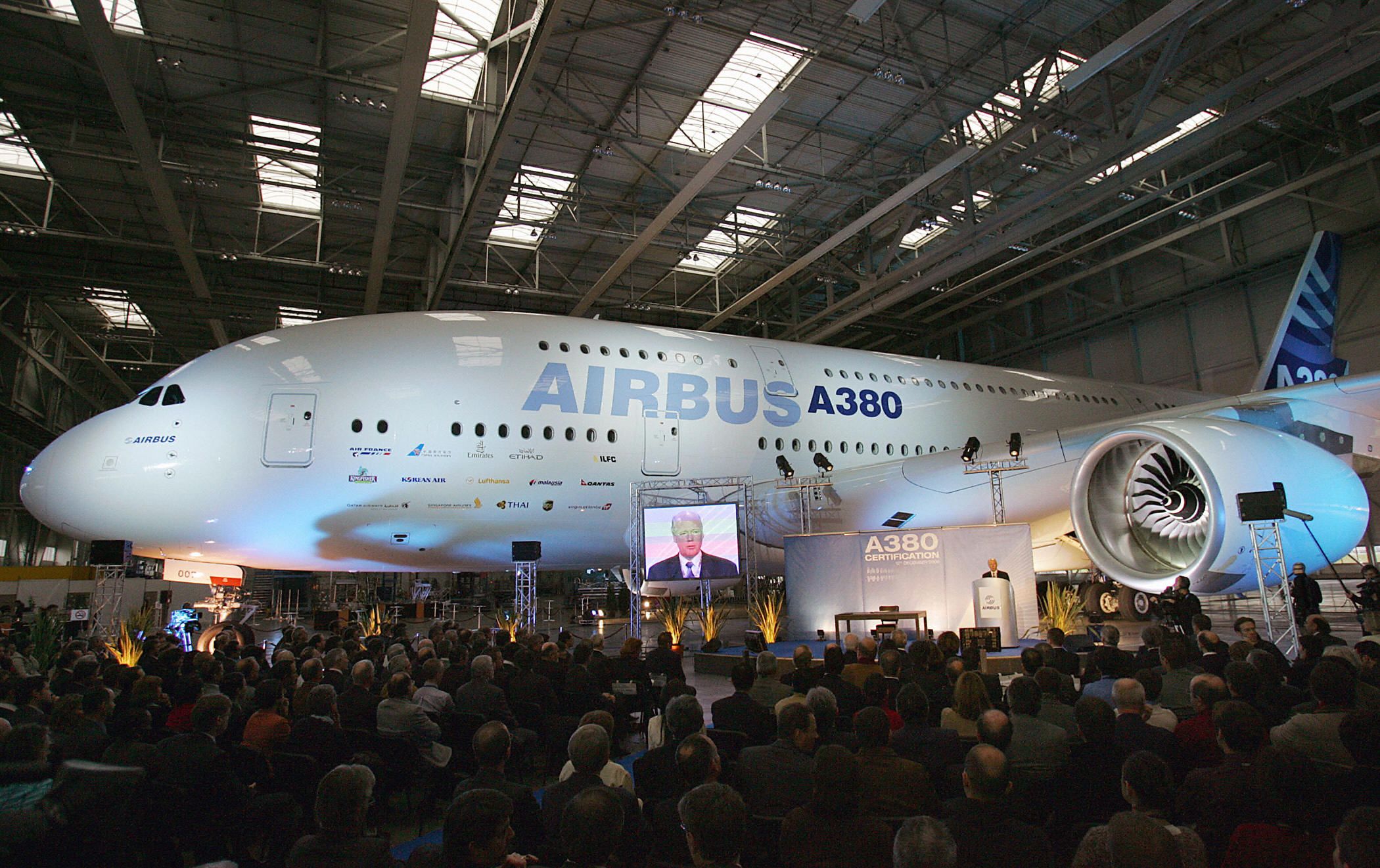 Airbus A380 in house livery