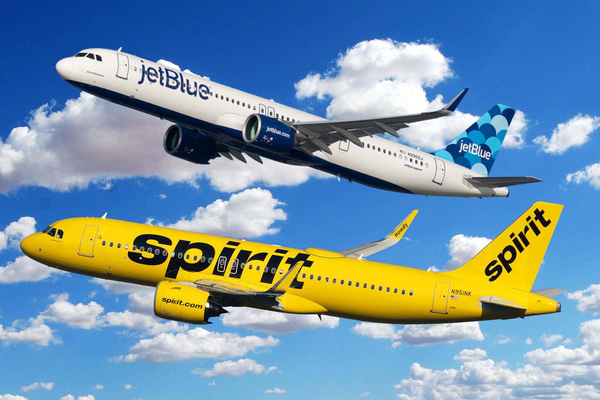 JetBlue and Spirit Airlines Graphic