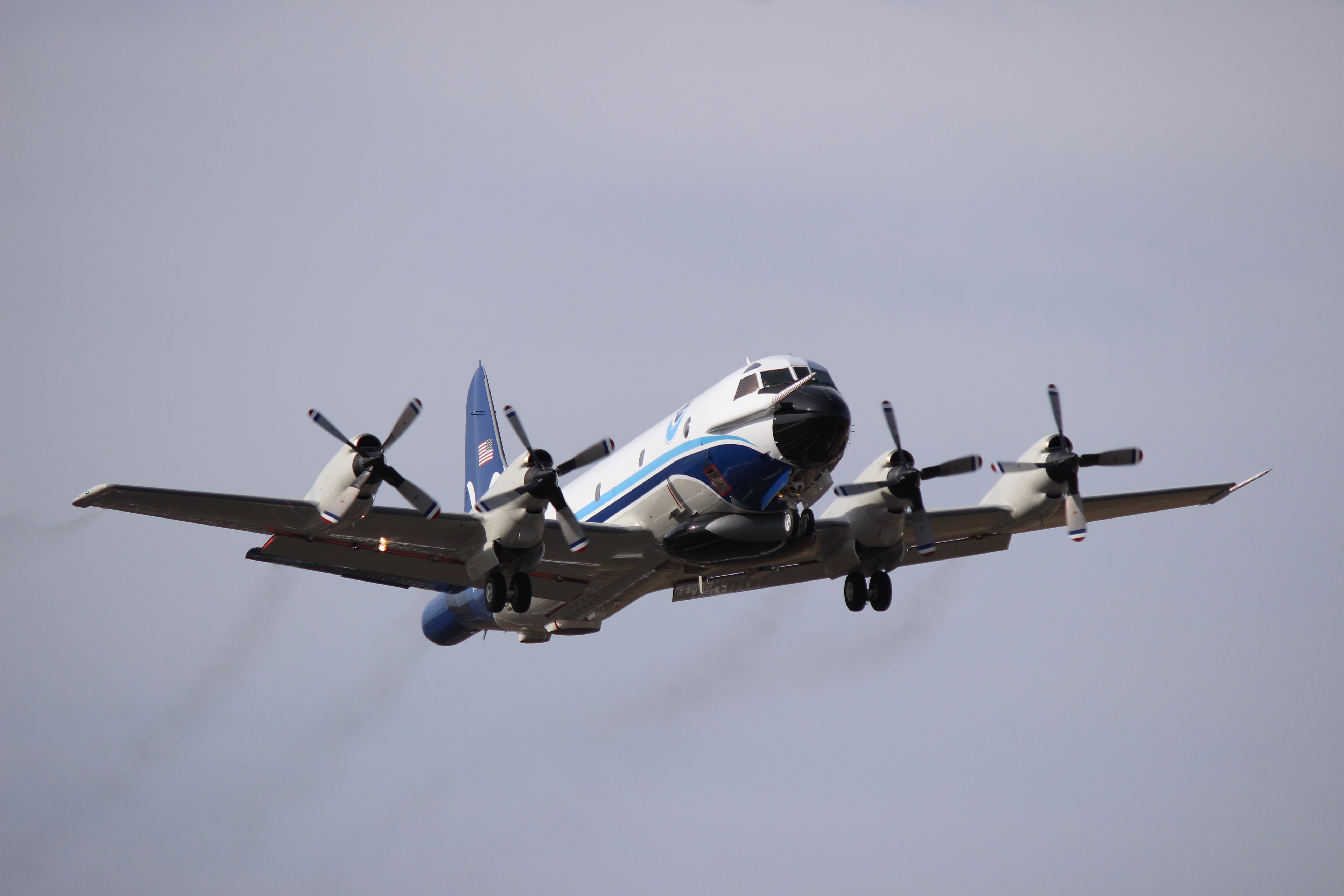NOAA Lockheed WP-3D Orion N42RF with 2016 livery on take off_NOAA photo by LT Kevin Doremus
