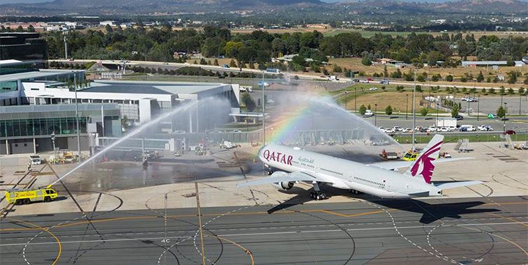 Qatar Airways Canberra launch in 2018