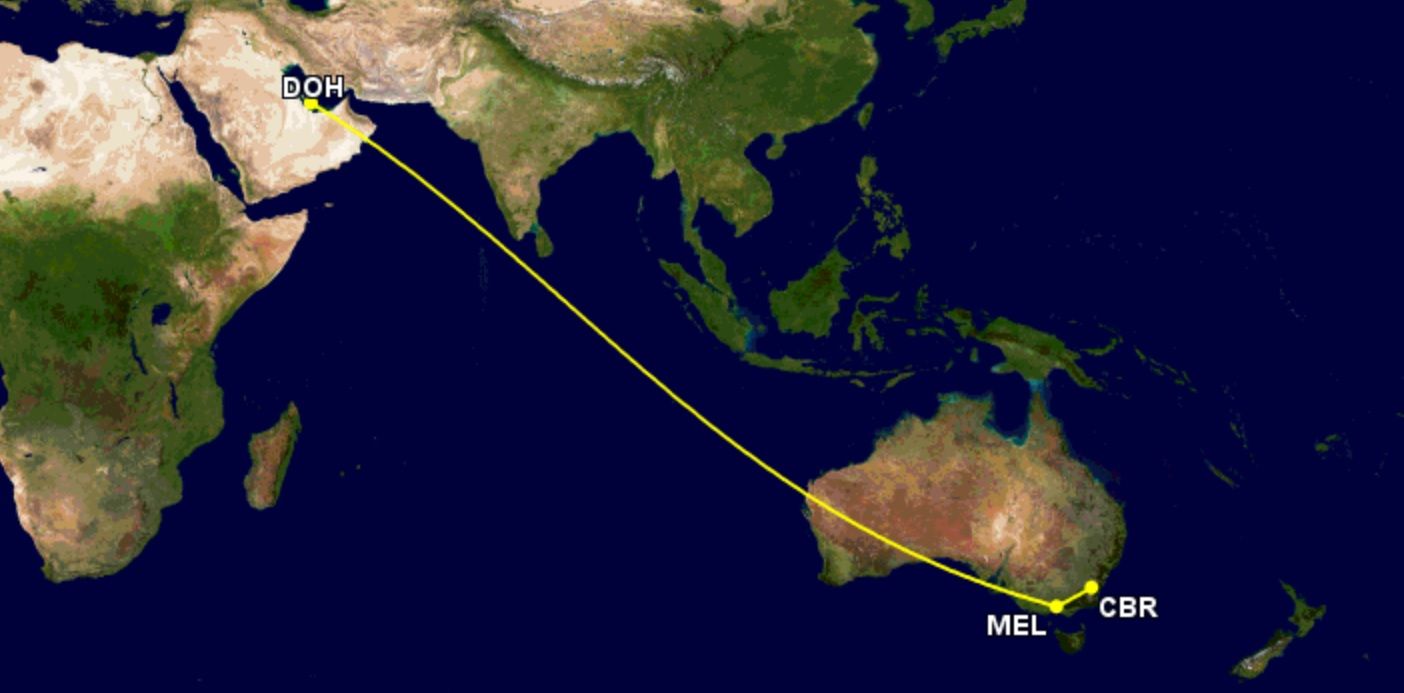 Qatar Airways to Canberra