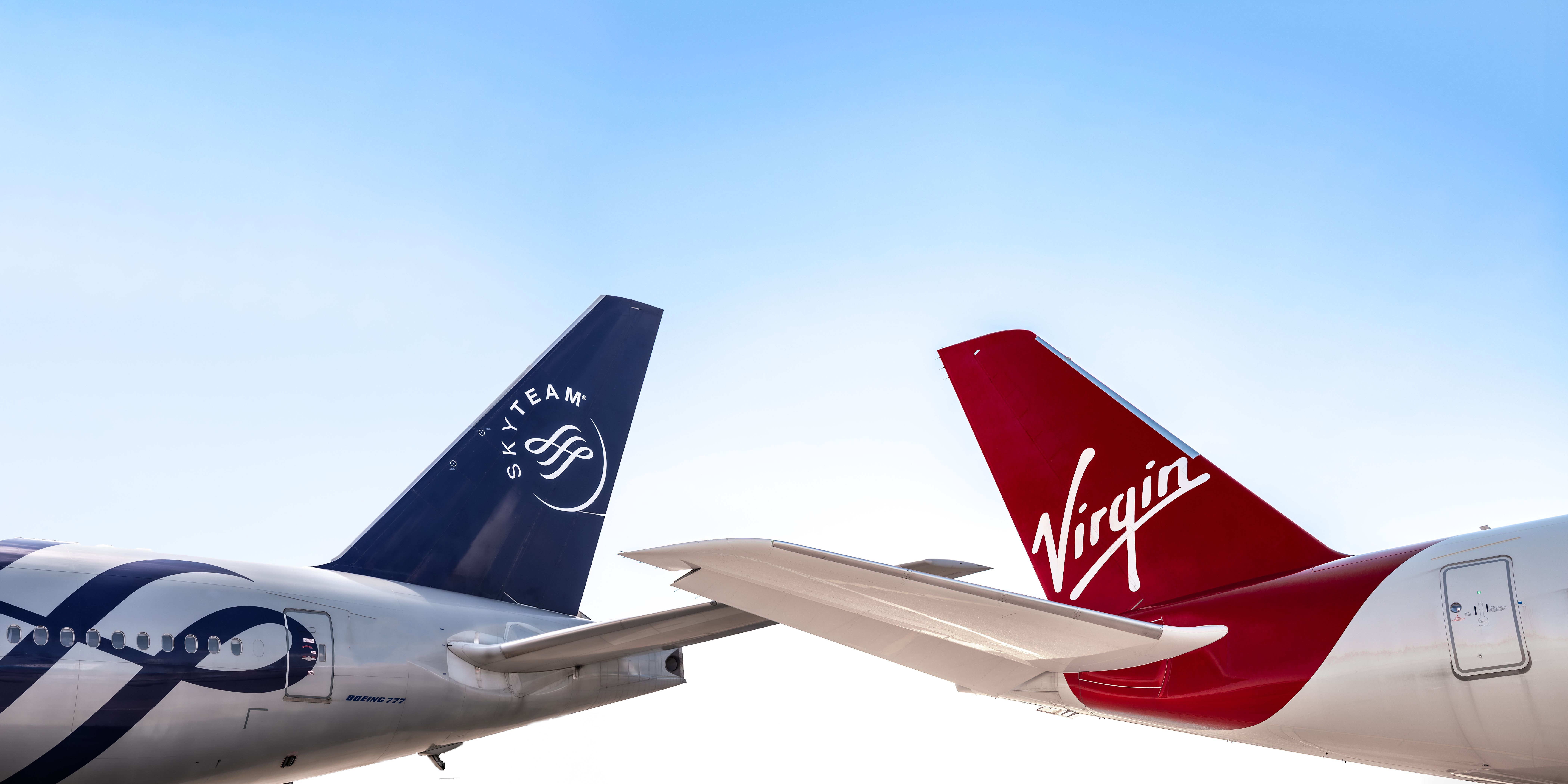SkyTeam and Virgin Atlantic tailfin 