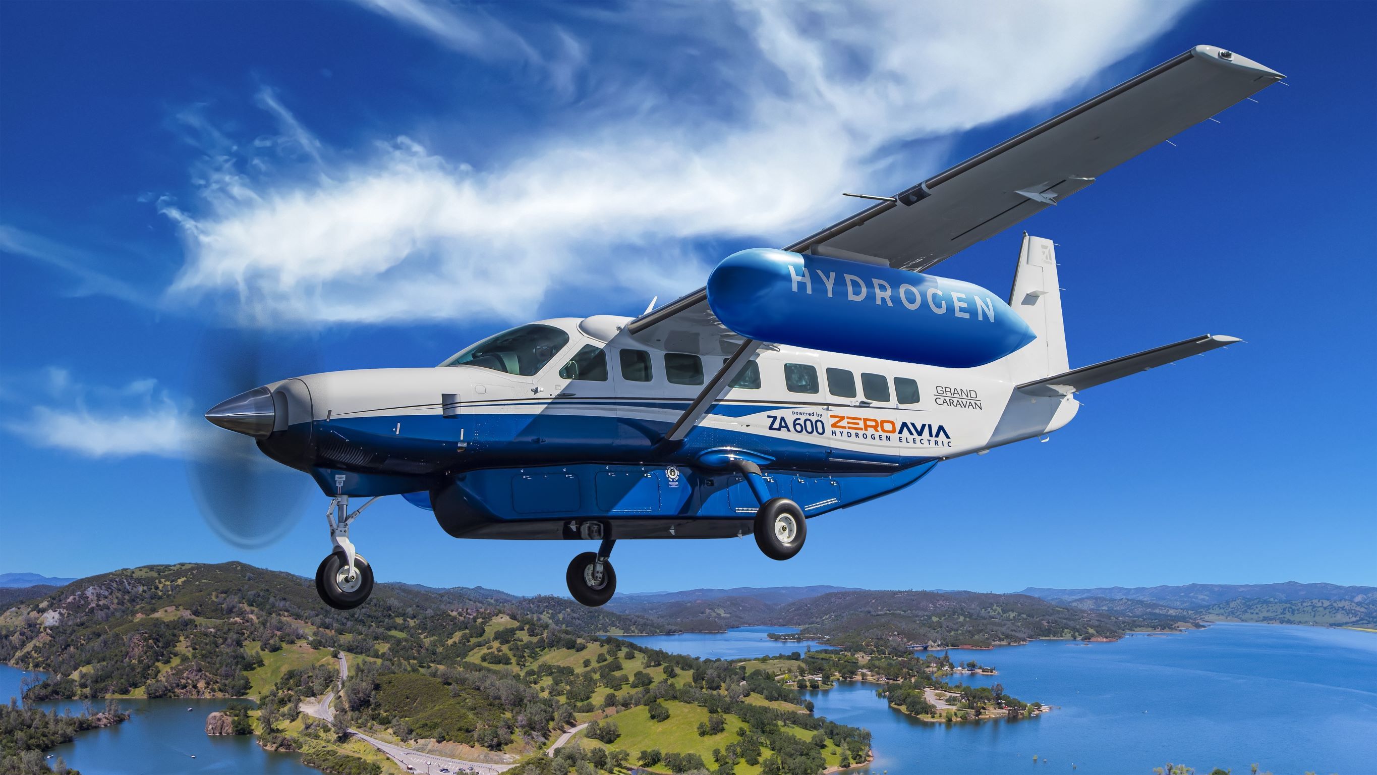 Rendering of Cessna Caravan outfitted with ZA600 powertrain