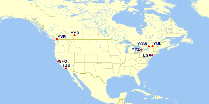 Where Have Air Canada's Airbus A220s Been Flying?