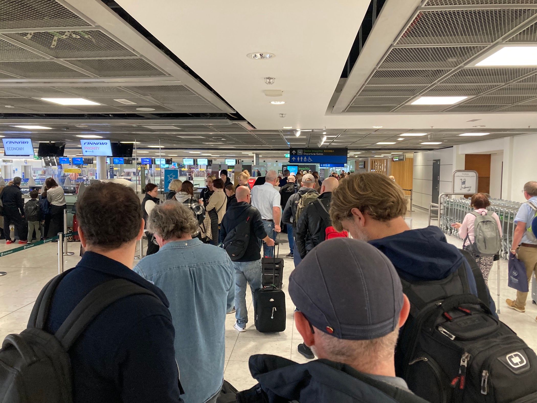 Dublin Airport Security line-up