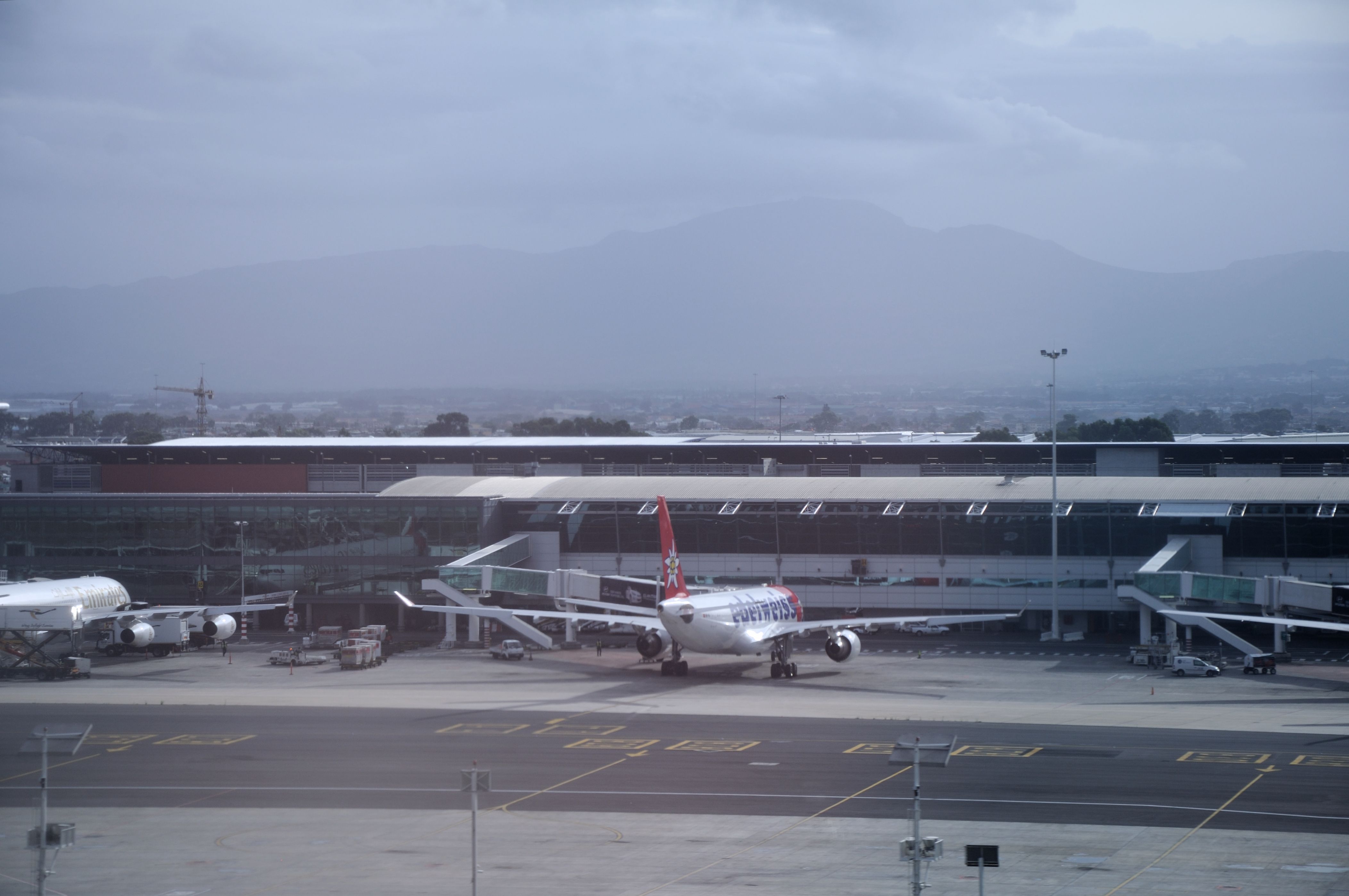 Planes parked at Cape Town International Airport