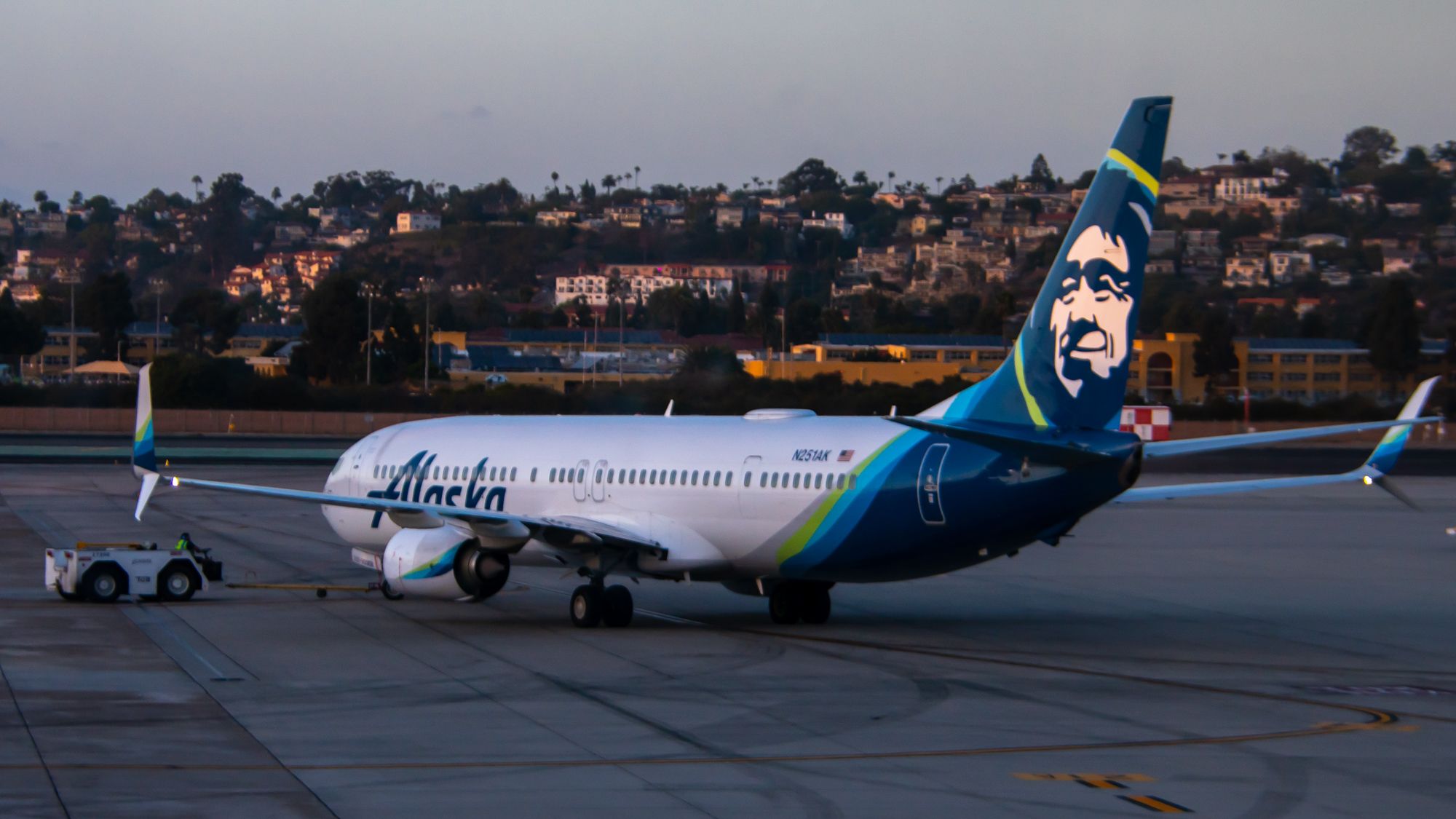Boeing 737-900ER Being Tugged at San Diego