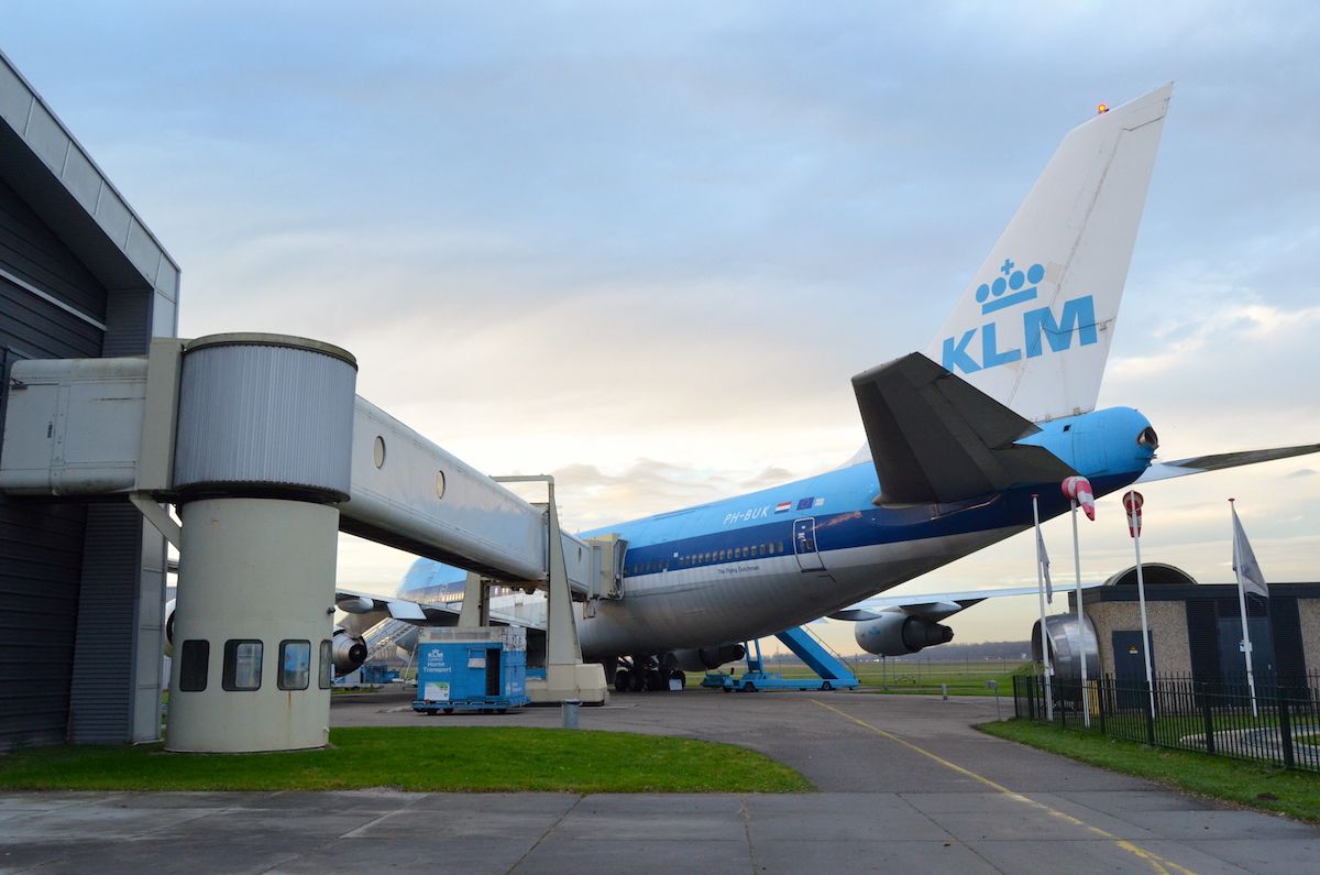 The KLM Boeing 747-200M on display at the Aviodrome Aviation Museum in the Netherlands