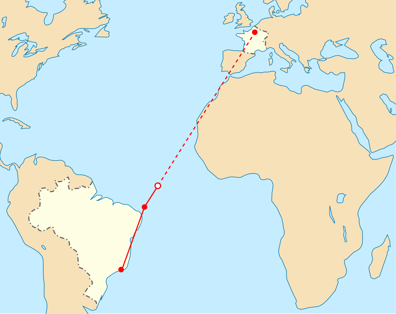 AF 447 Map