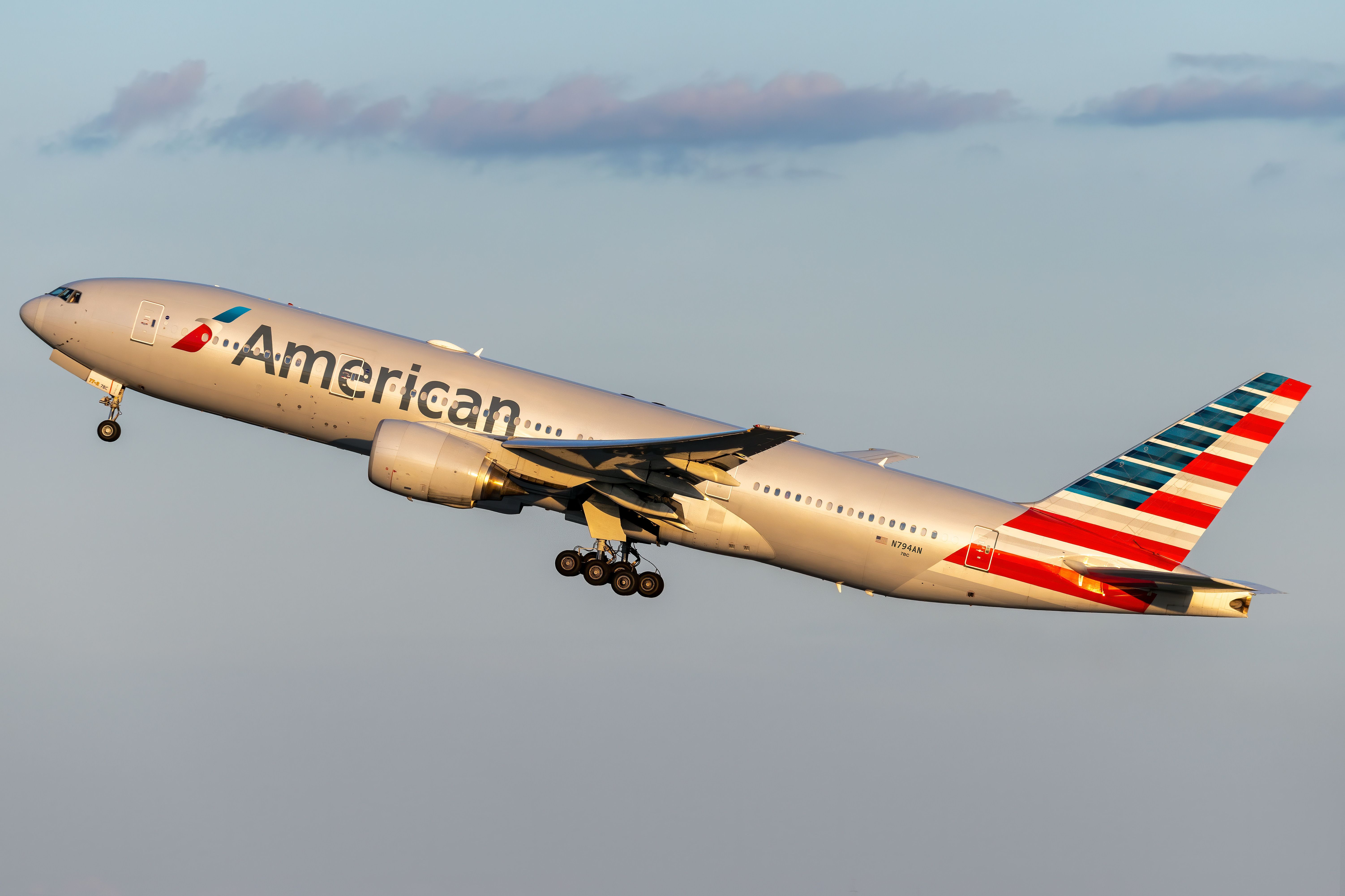 American Airlines Boeing 777 taking off