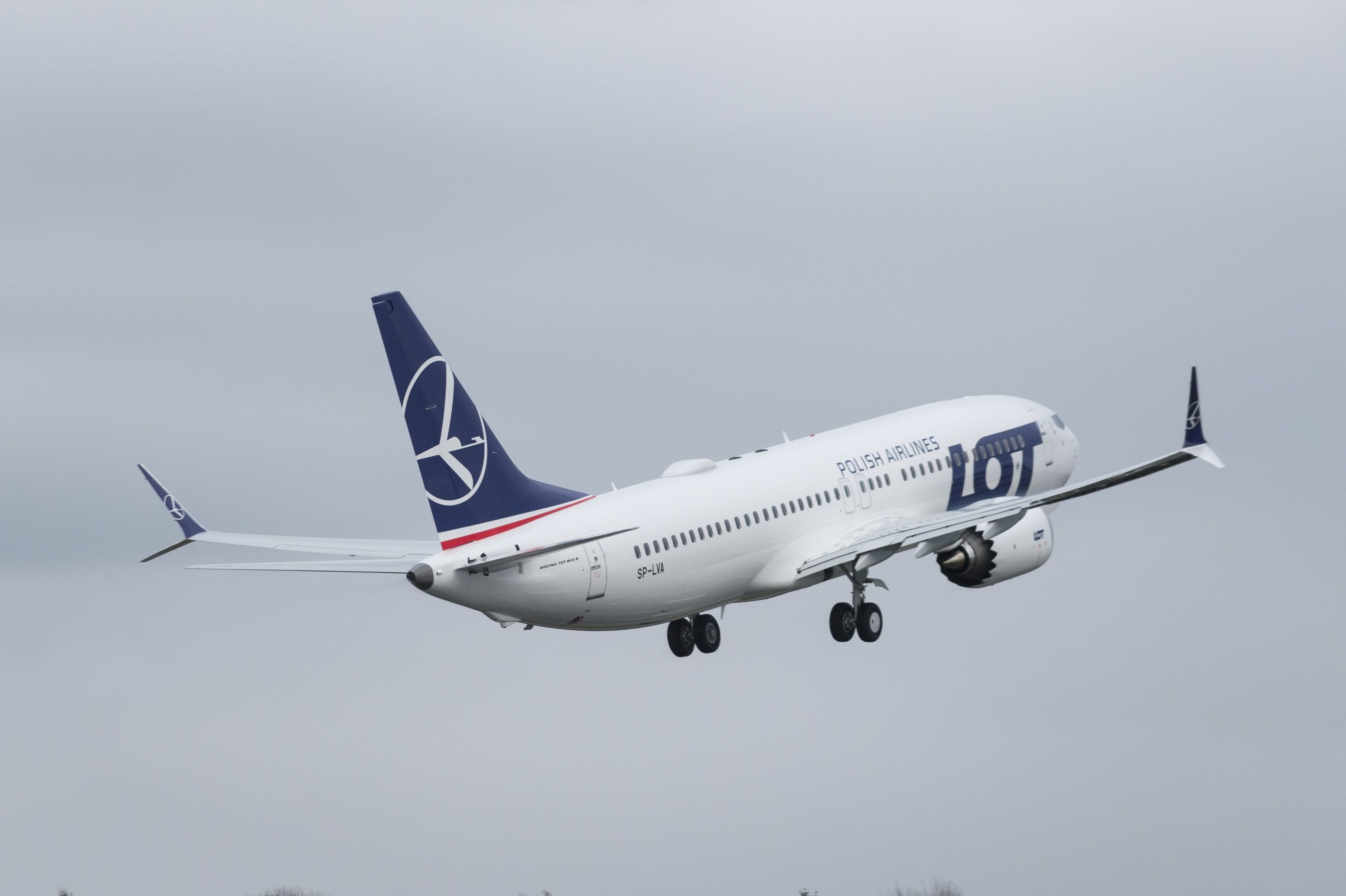 LOT Polish Airlines Boeing 737 MAX in flight