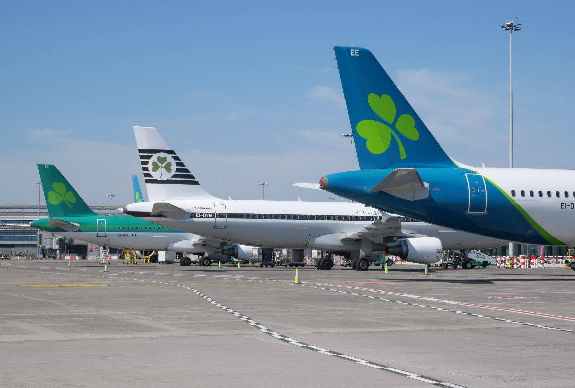 Aer Lingus Tail Liveries at Dublin Airport