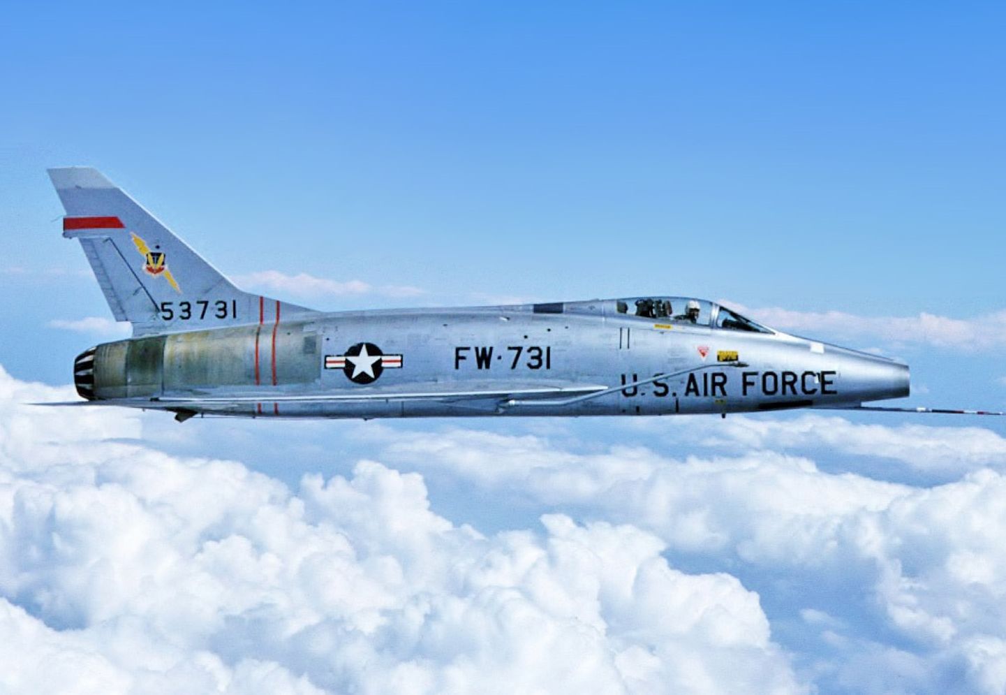 F-100 in the sky