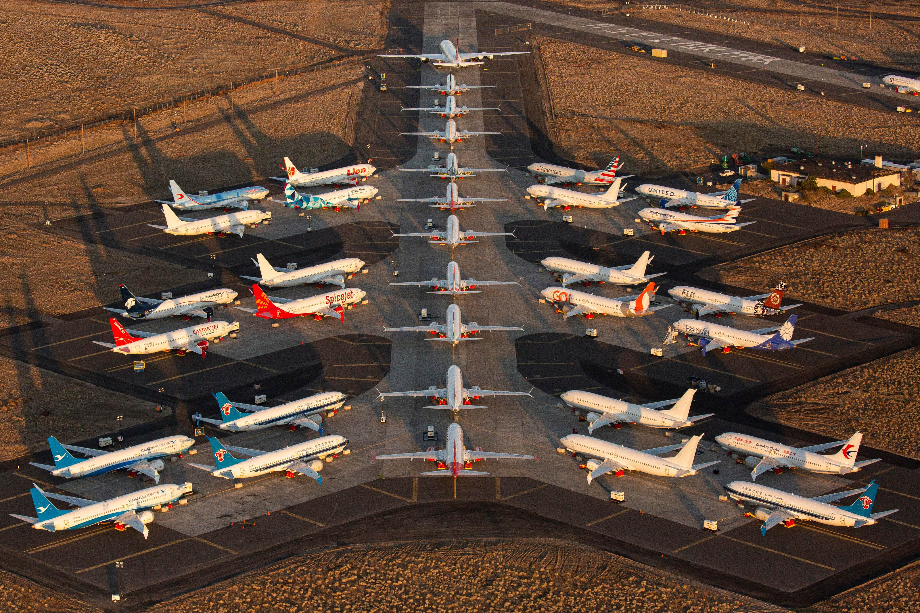 Planes parked