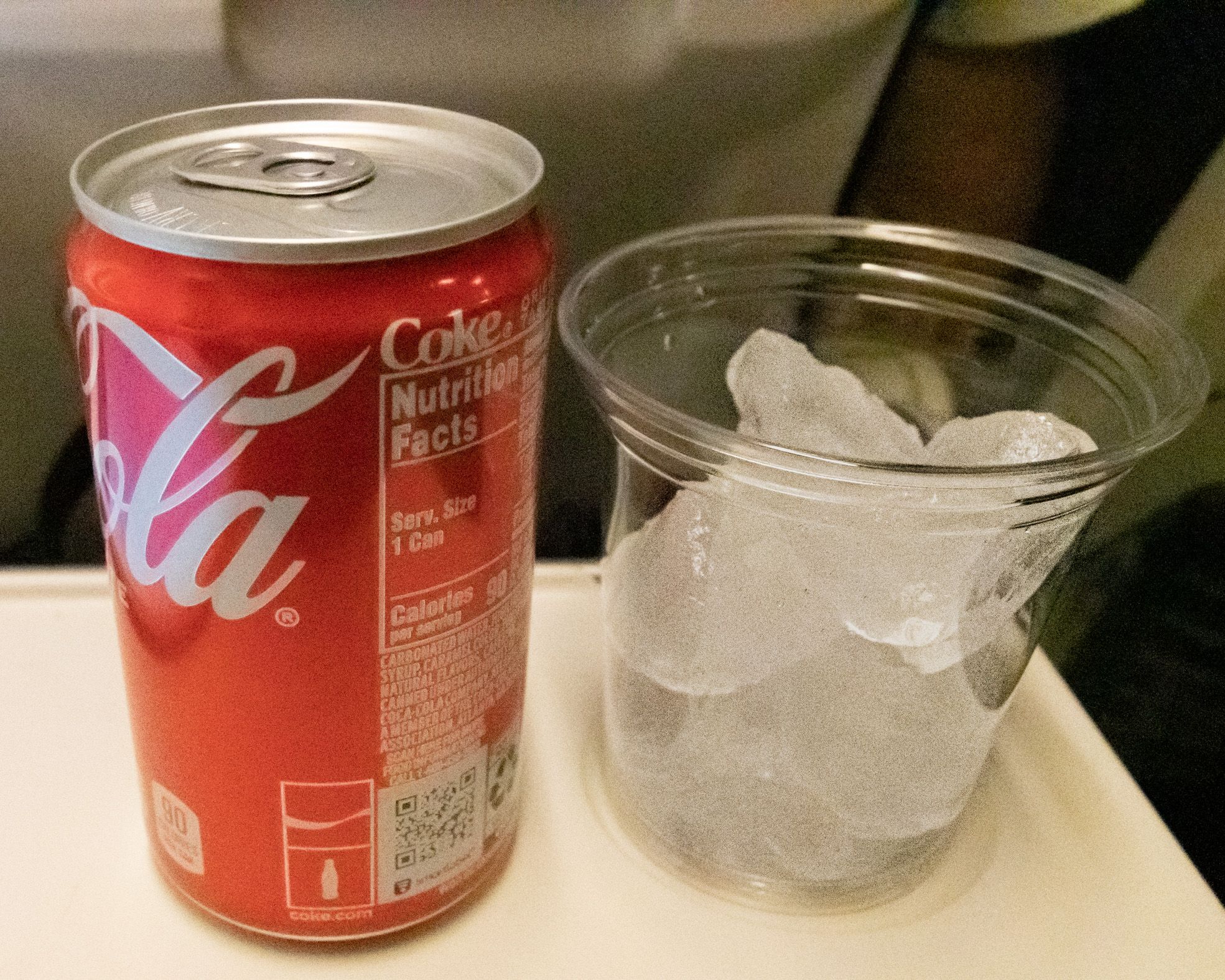 Coca-Cola in Small Can and Ice