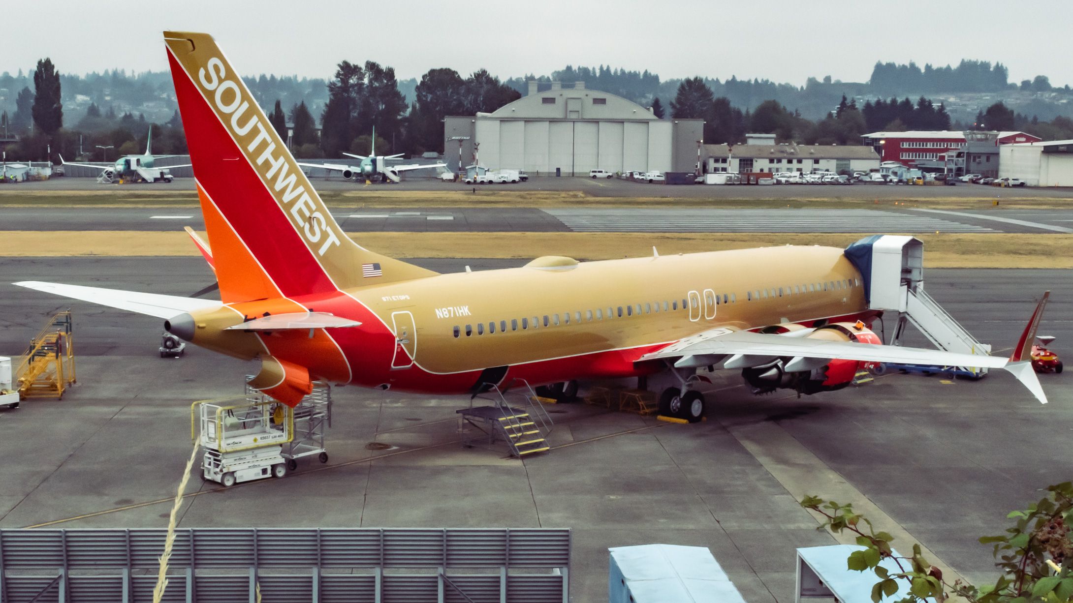 Southwest 737 8 MAX Herb Kelleher Tribute Livery at Renton Regional Airport