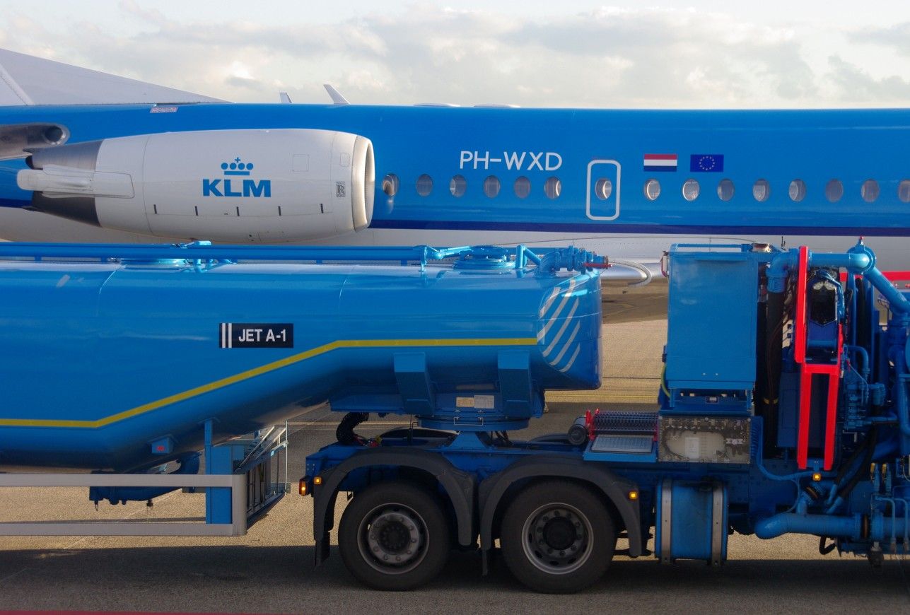 Fuel truck at an airport