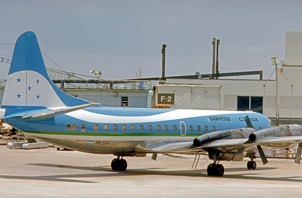 SAHSA's aircraft in Miami International Airport in 1976.