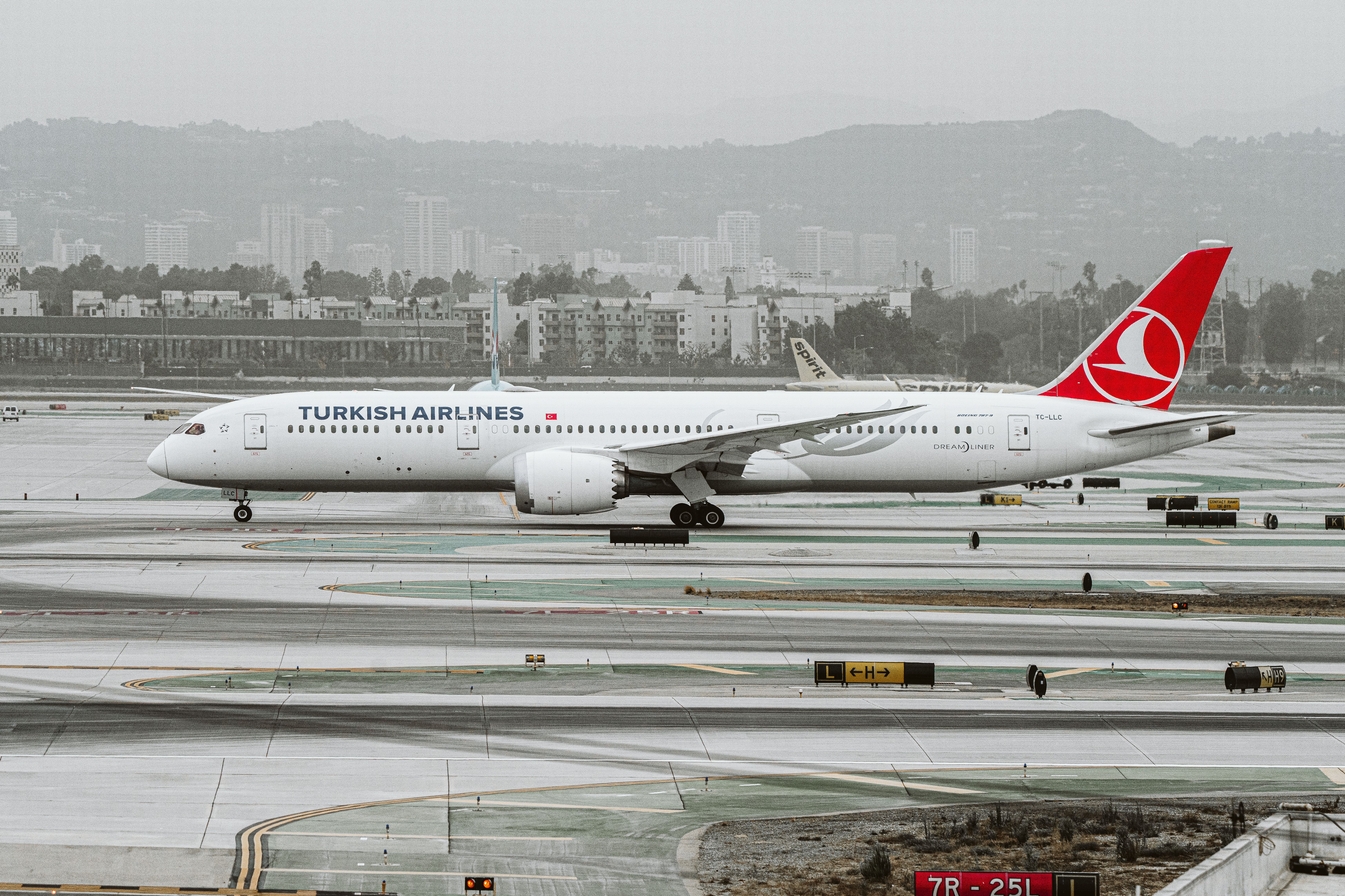 Turkish Airlines Boeing 787 taxiing at LAX