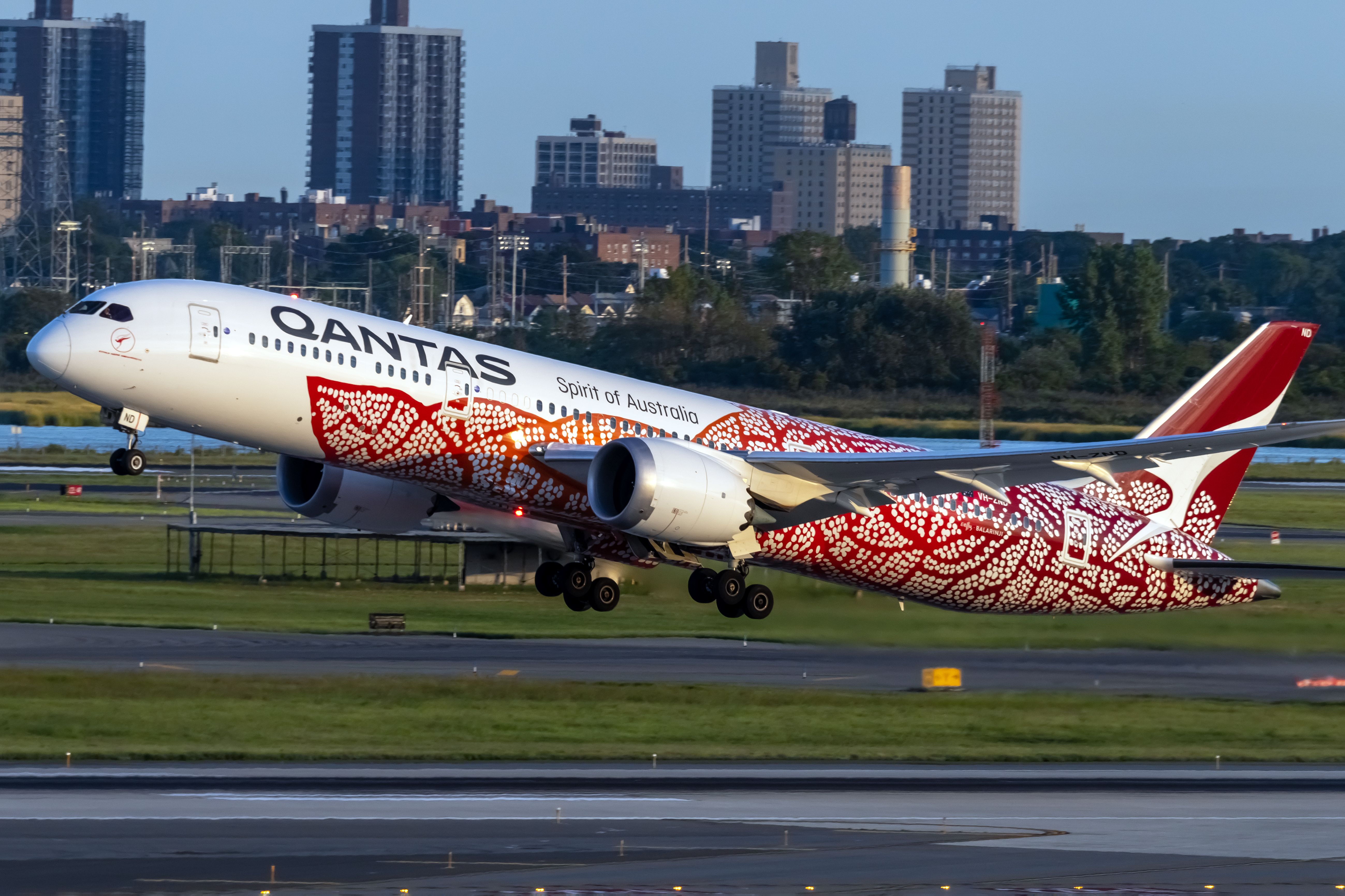 Qantas Indigenous Yam Dreaming livery Boeing 787-9