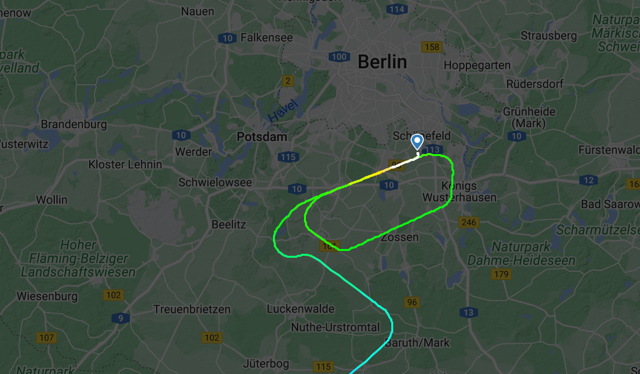 Contournement de la trajectoire de vol d'Air France