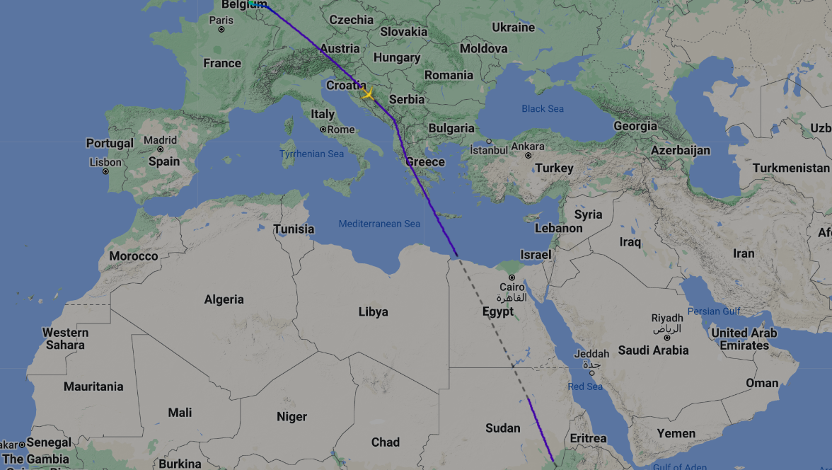 Ethiopian airlines lost comm flight track