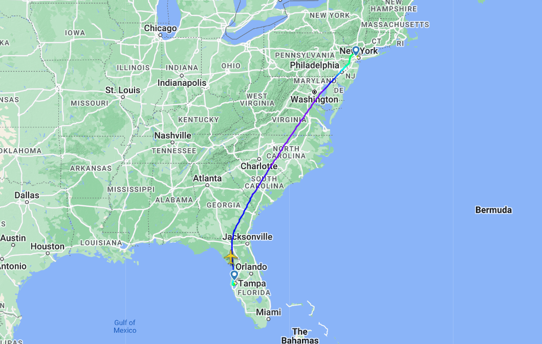 United Airlines flight 2038 flight track