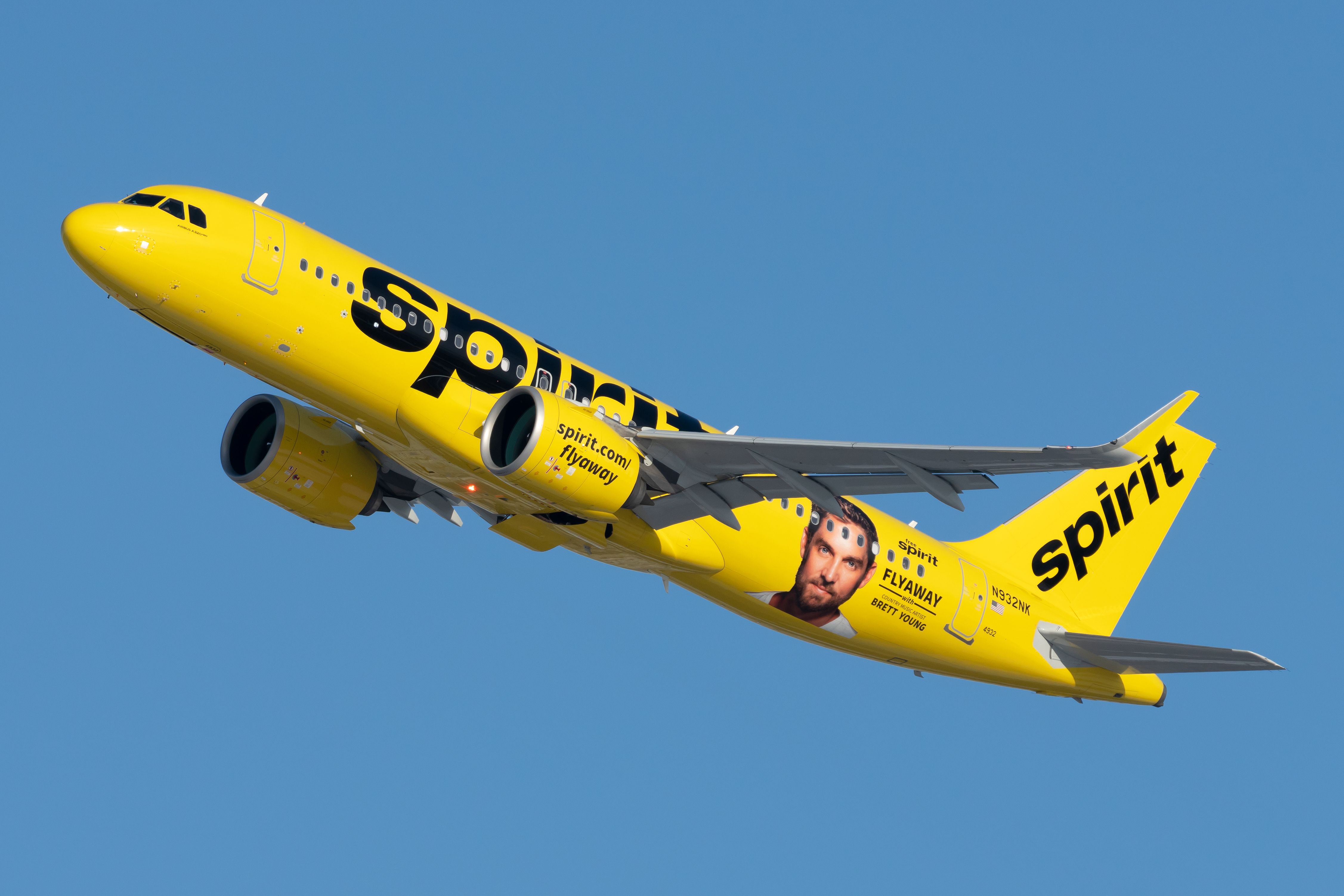 A Spirit Airlines Airbus A320neo. 