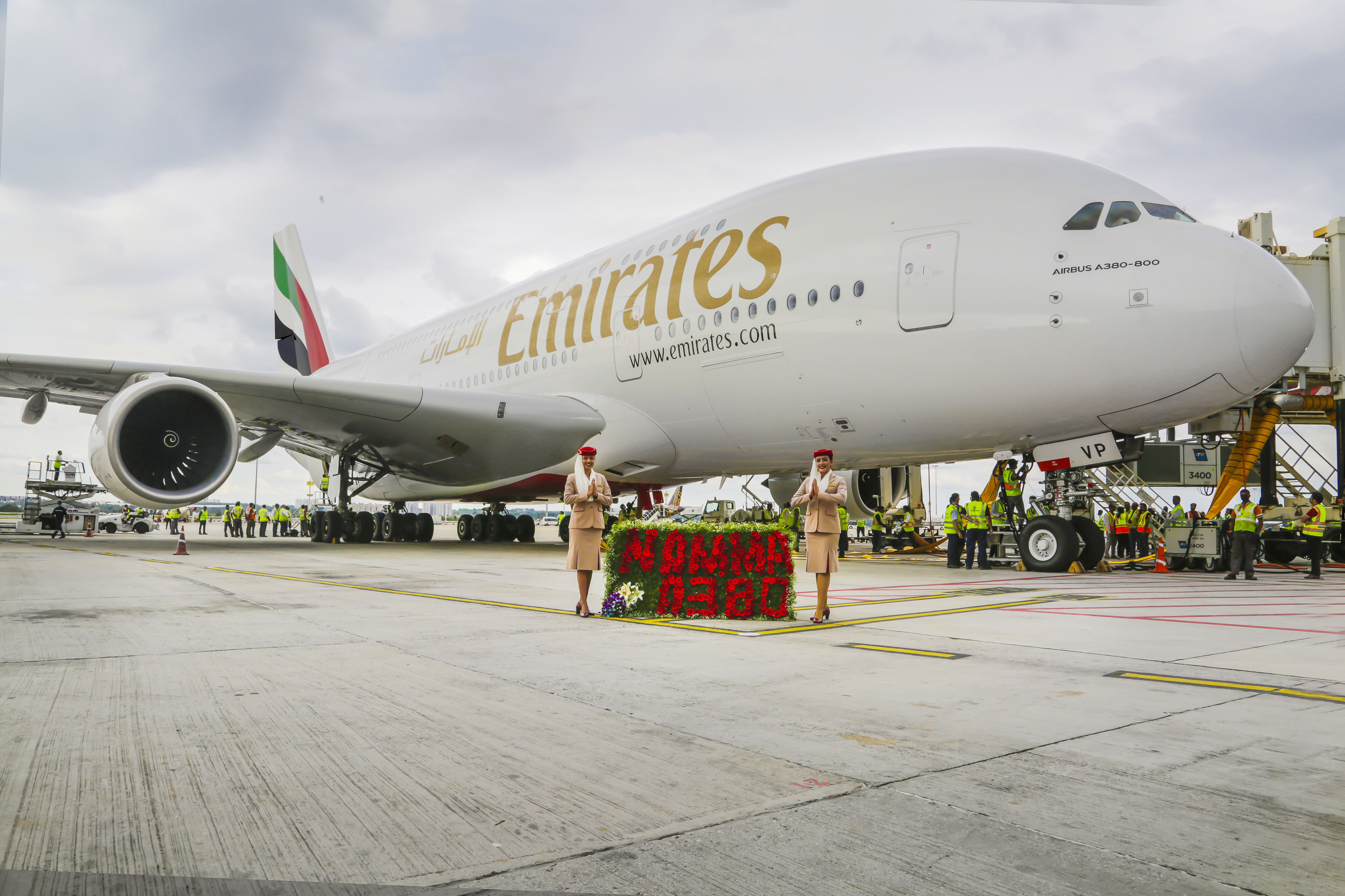 Emirates Airbus A380 Bengaluru Airport