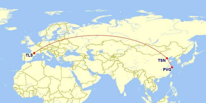 A350 flight map