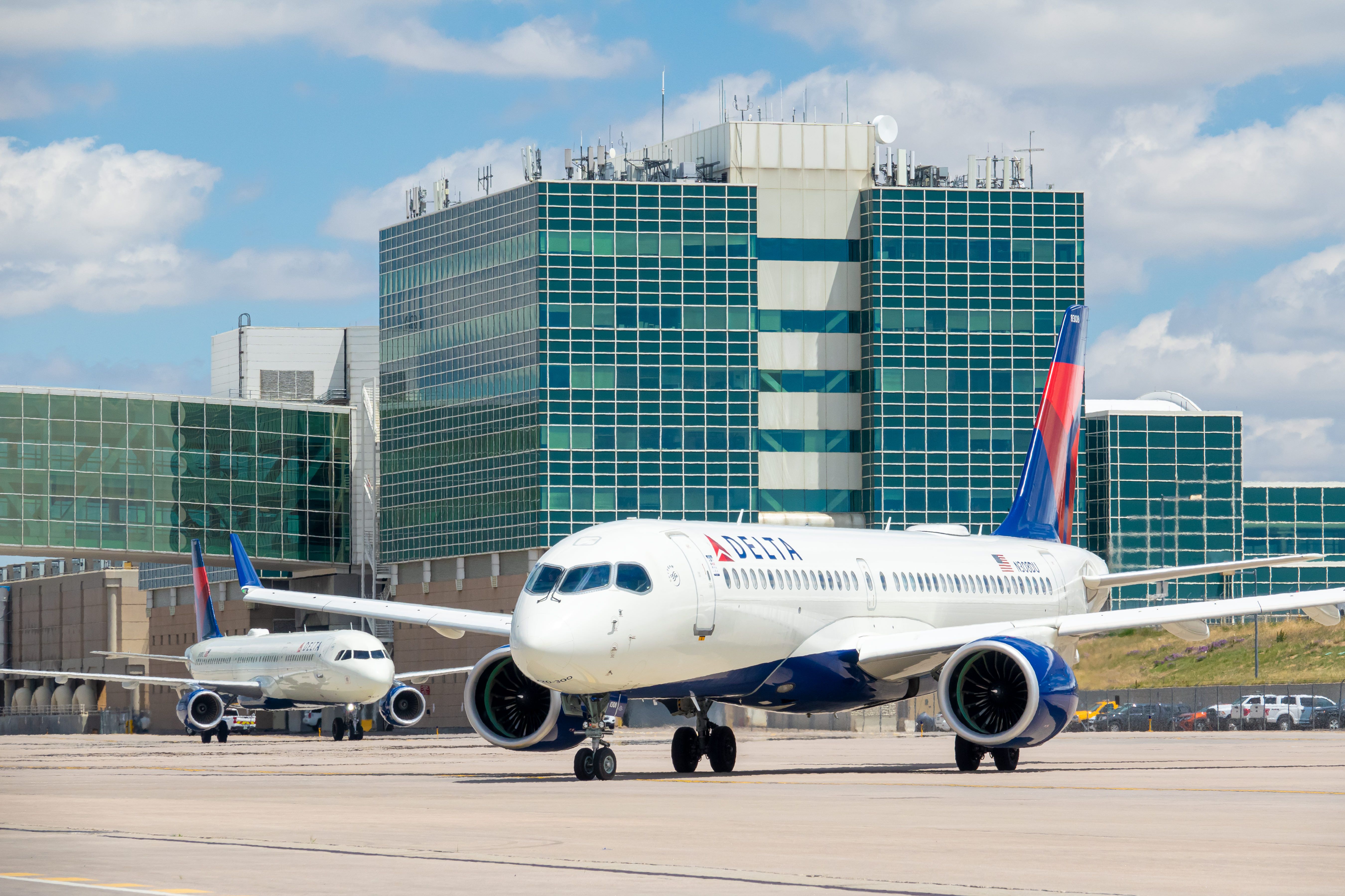 Delta Airlines Airbus A220/A320 at Denver airport