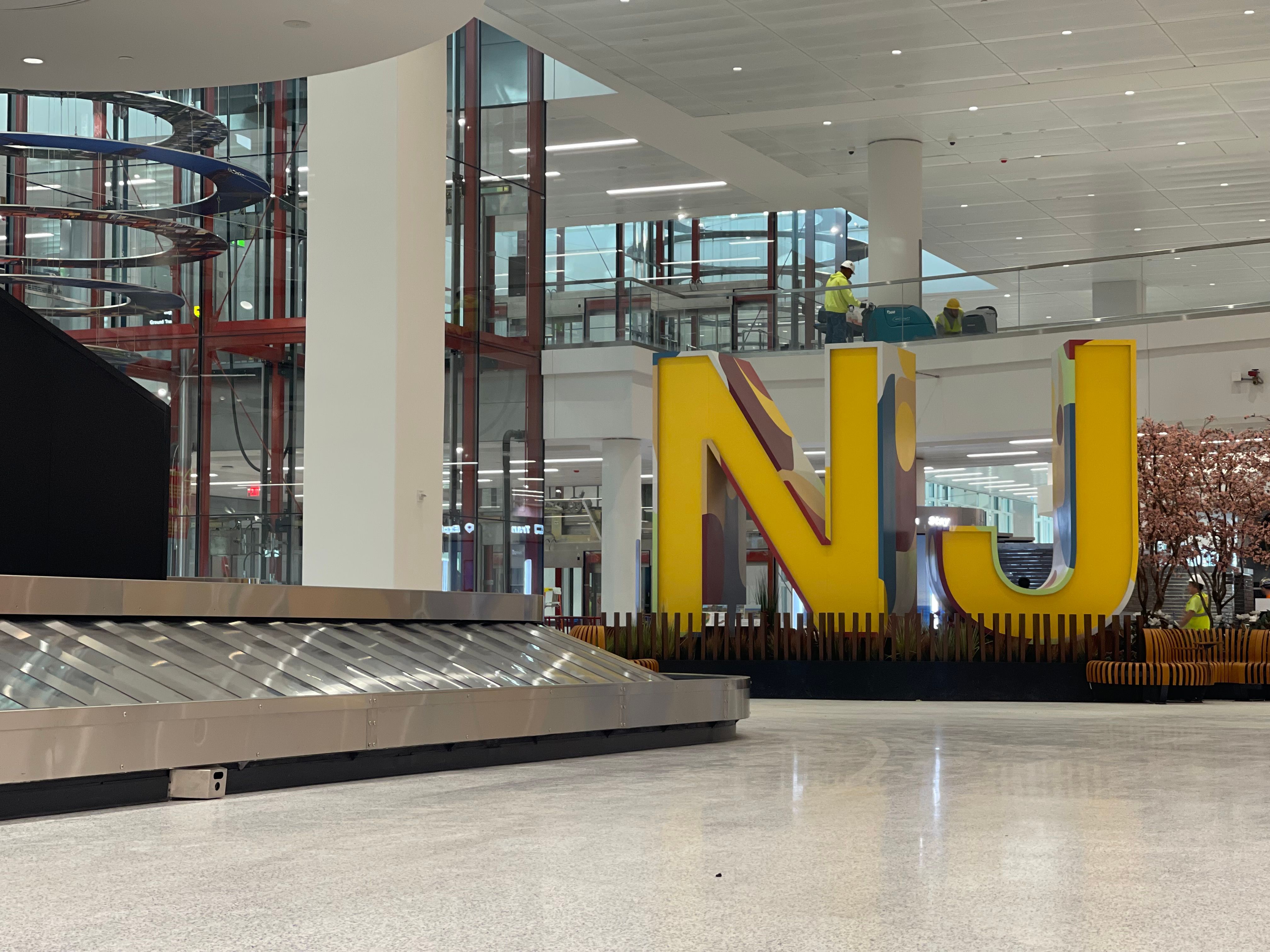 Baggage collection at Newark Liberty Terminal A